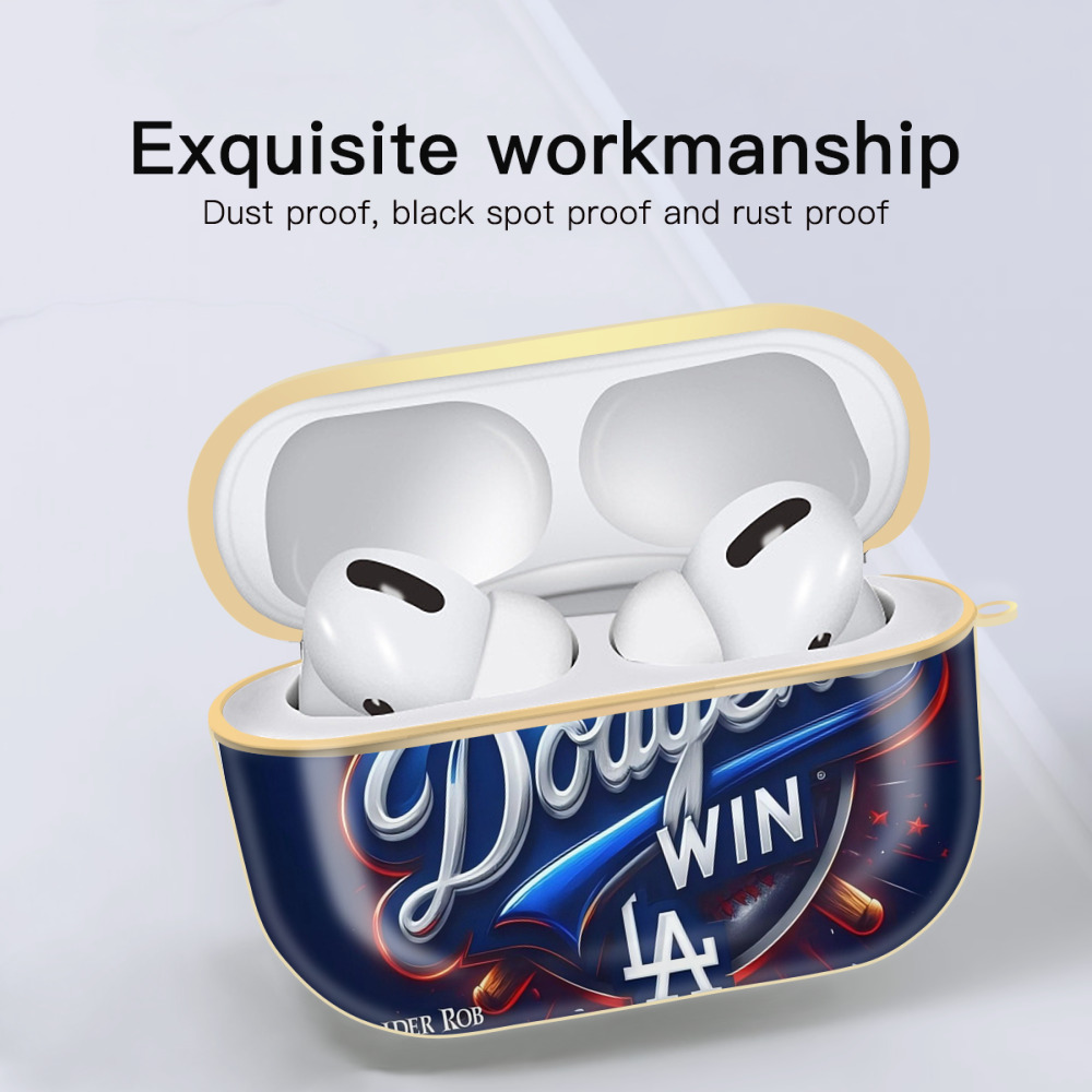  Luxury Gold AirPods Pro Case With Keychain, Flexible PC Material, Full Protection, Precise Cutouts, Anti-Fingerprint, Washable, Durable Design