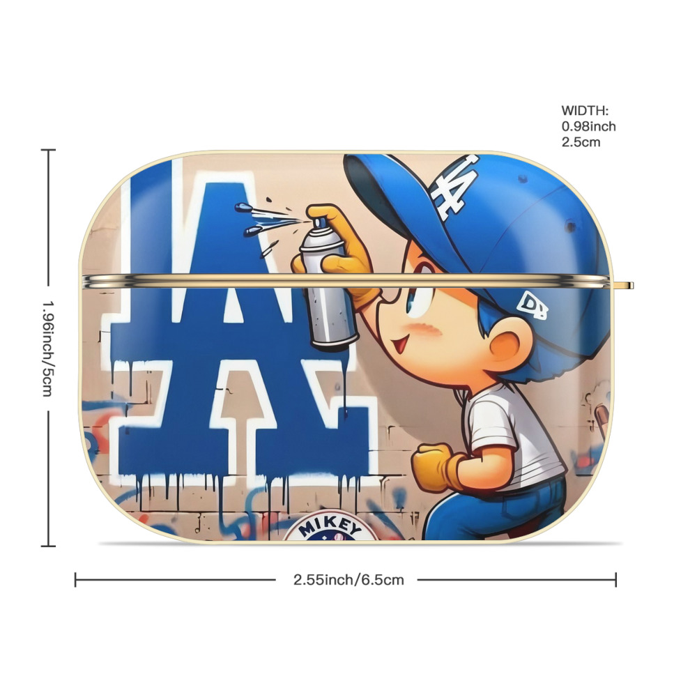  Luxury Gold AirPods Pro Case With Keychain, Flexible PC Material, Full Protection, Precise Cutouts, Anti-Fingerprint, Washable, Durable Design