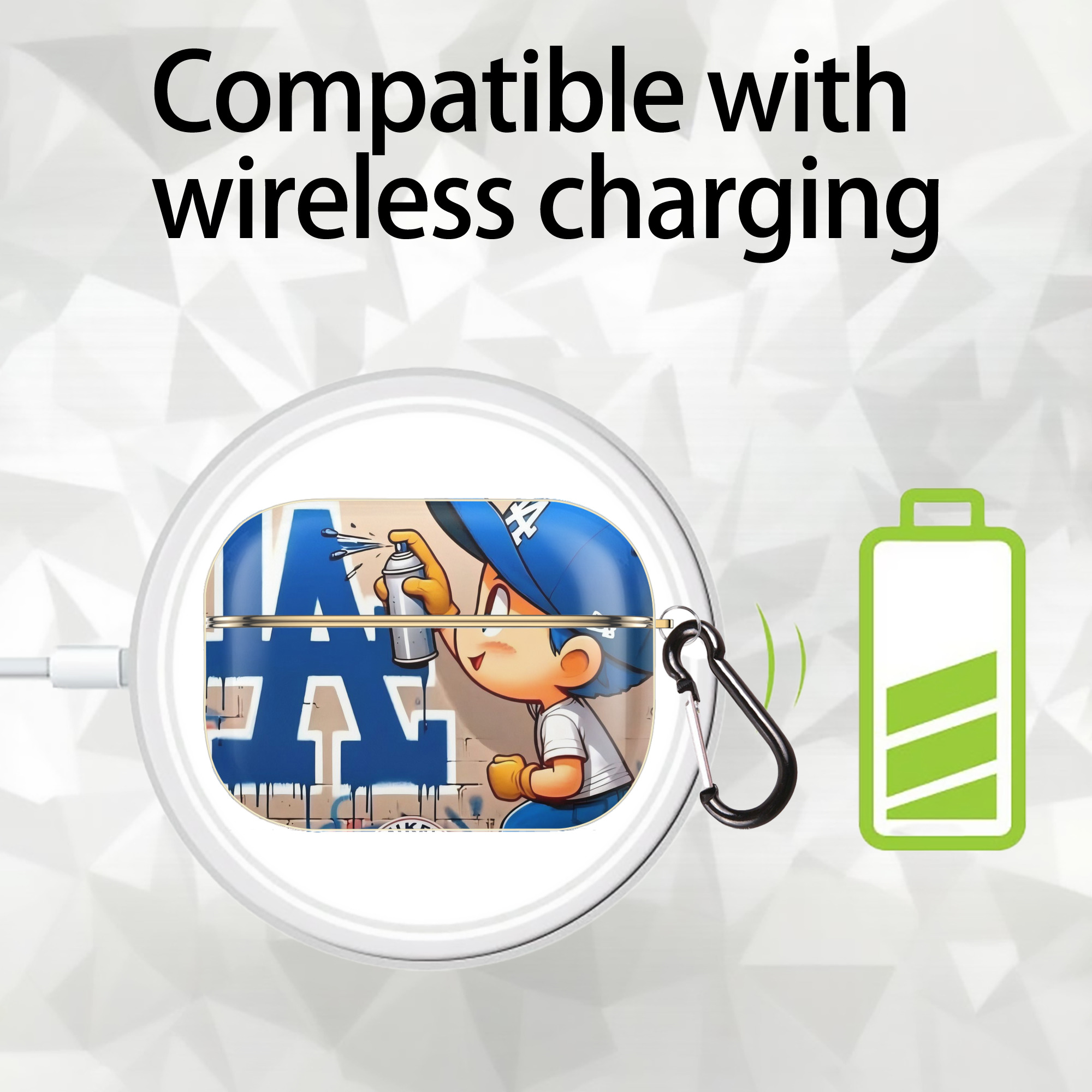  Luxury Gold AirPods Pro Case With Keychain, Flexible PC Material, Full Protection, Precise Cutouts, Anti-Fingerprint, Washable, Durable Design