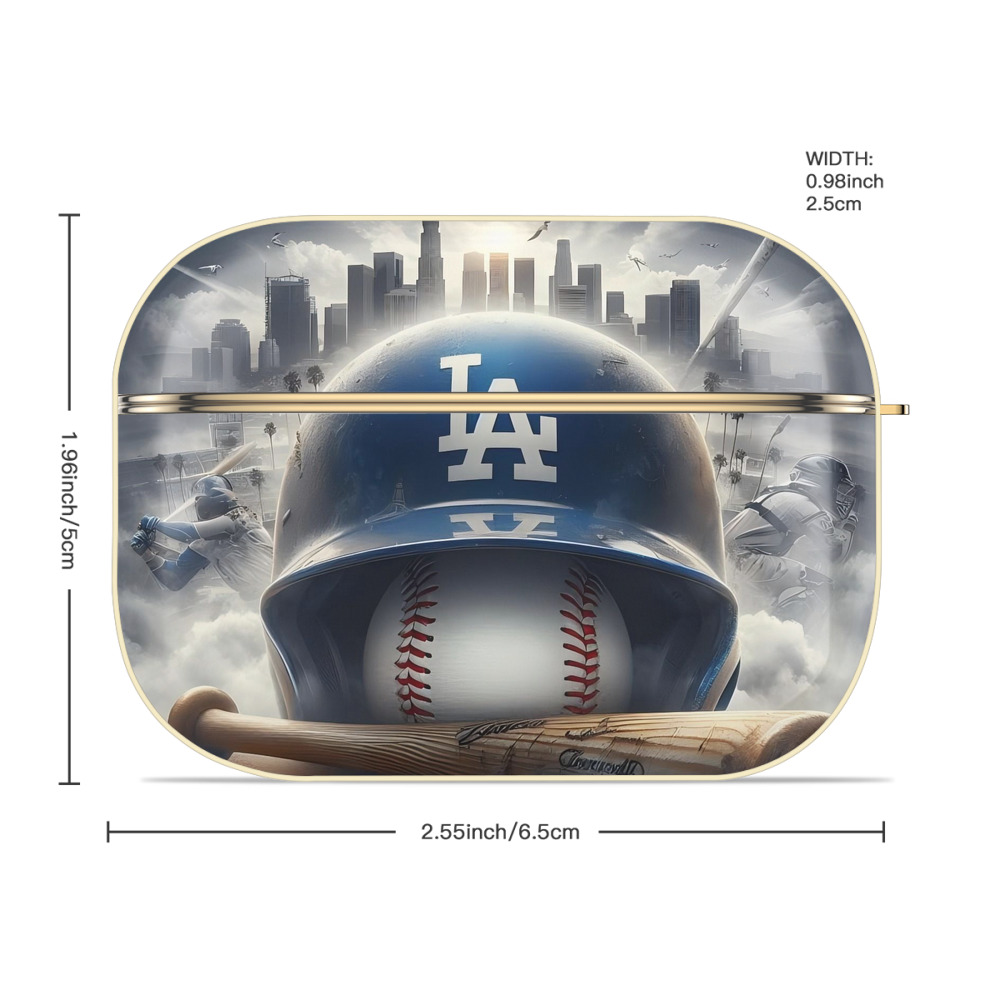  Luxury Gold AirPods Pro Case With Keychain, Flexible PC Material, Full Protection, Precise Cutouts, Anti-Fingerprint, Washable, Durable Design