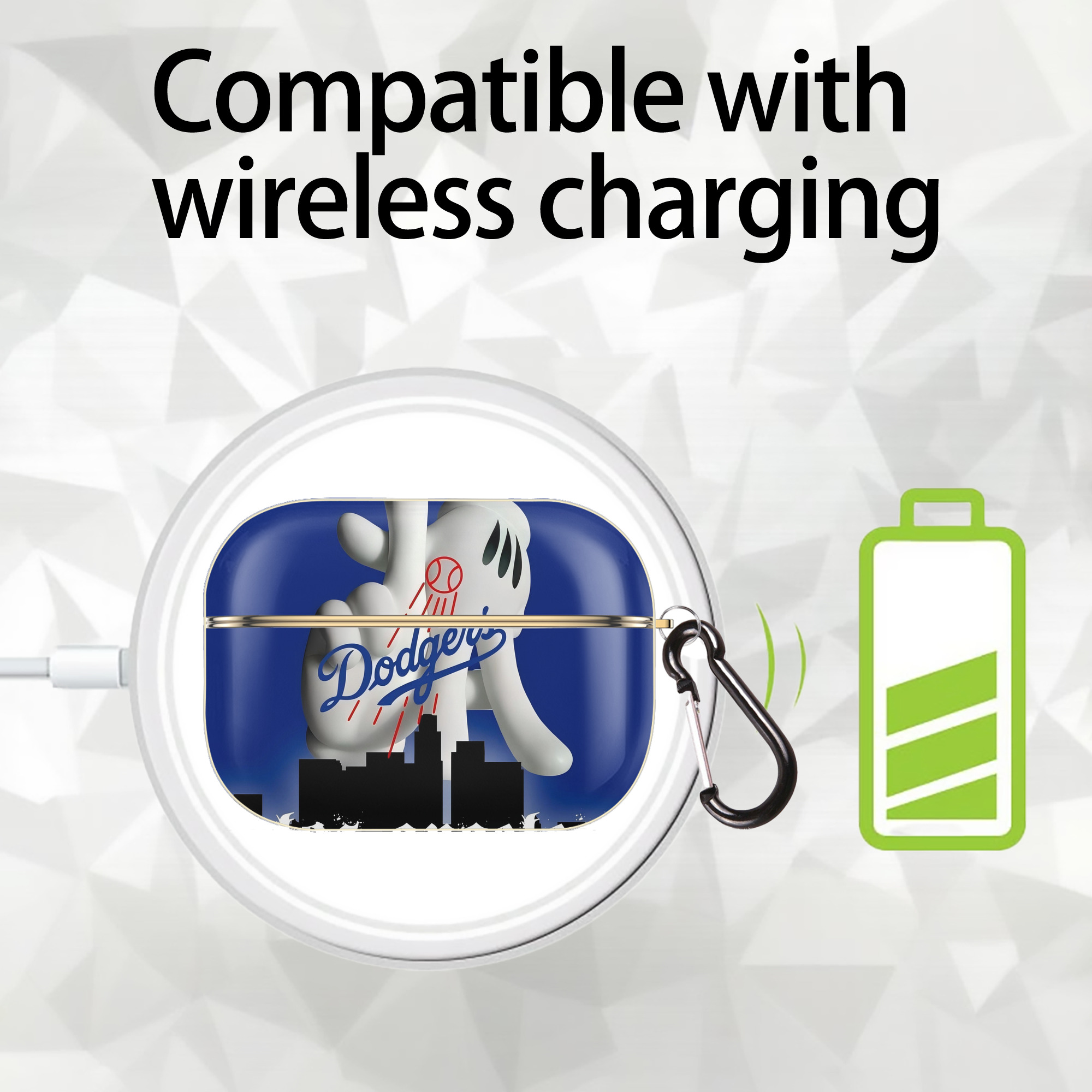  Luxury Gold AirPods Pro Case With Keychain, Flexible PC Material, Full Protection, Precise Cutouts, Anti-Fingerprint, Washable, Durable Design