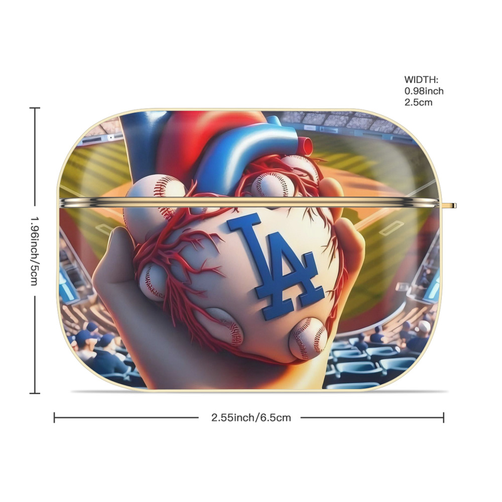  Luxury Gold AirPods Pro Case With Keychain, Flexible PC Material, Full Protection, Precise Cutouts, Anti-Fingerprint, Washable, Durable Design