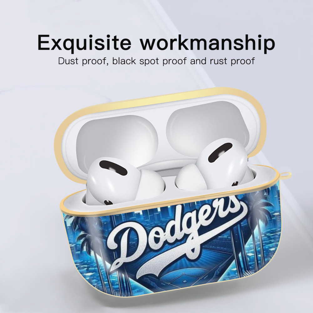  Luxury Gold AirPods Pro Case With Keychain, Flexible PC Material, Full Protection, Precise Cutouts, Anti-Fingerprint, Washable, Durable Design