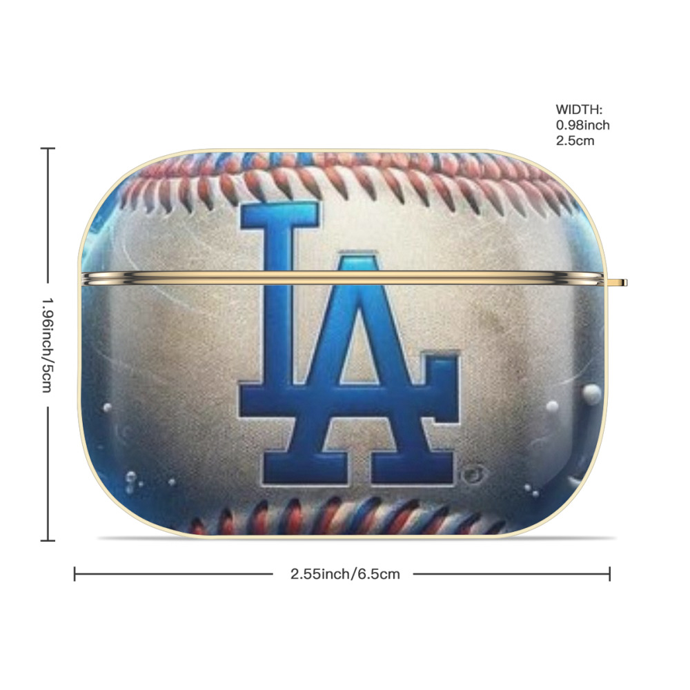  Luxury Gold AirPods Pro Case With Keychain, Flexible PC Material, Full Protection, Precise Cutouts, Anti-Fingerprint, Washable, Durable Design