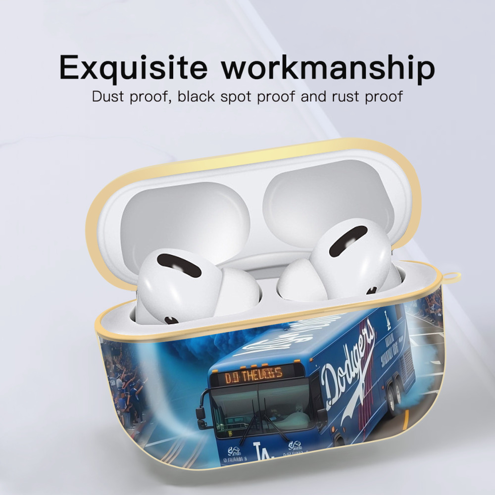  Luxury Gold AirPods Pro Case With Keychain, Flexible PC Material, Full Protection, Precise Cutouts, Anti-Fingerprint, Washable, Durable Design