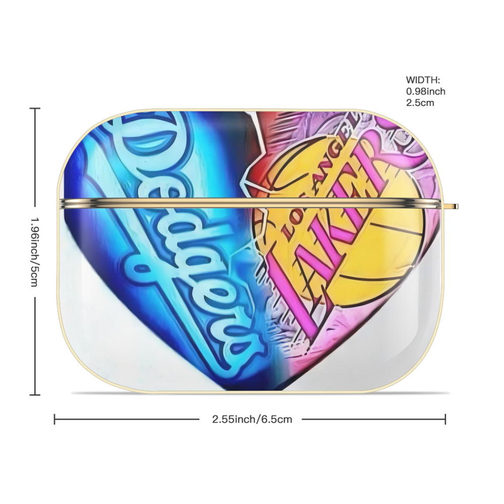  Luxury Gold AirPods Pro Case With Keychain, Flexible PC Material, Full Protection, Precise Cutouts, Anti-Fingerprint, Washable, Durable Design