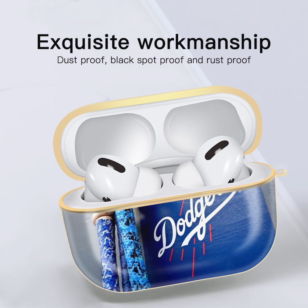  Luxury Gold AirPods Pro Case With Keychain, Flexible PC Material, Full Protection, Precise Cutouts, Anti-Fingerprint, Washable, Durable Design