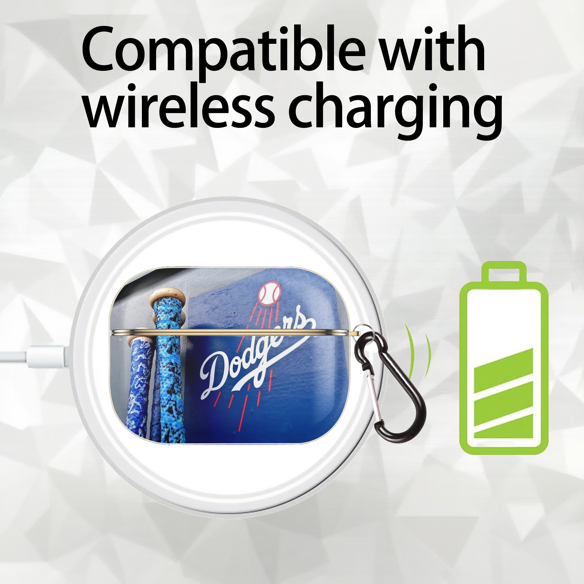  Luxury Gold AirPods Pro Case With Keychain, Flexible PC Material, Full Protection, Precise Cutouts, Anti-Fingerprint, Washable, Durable Design