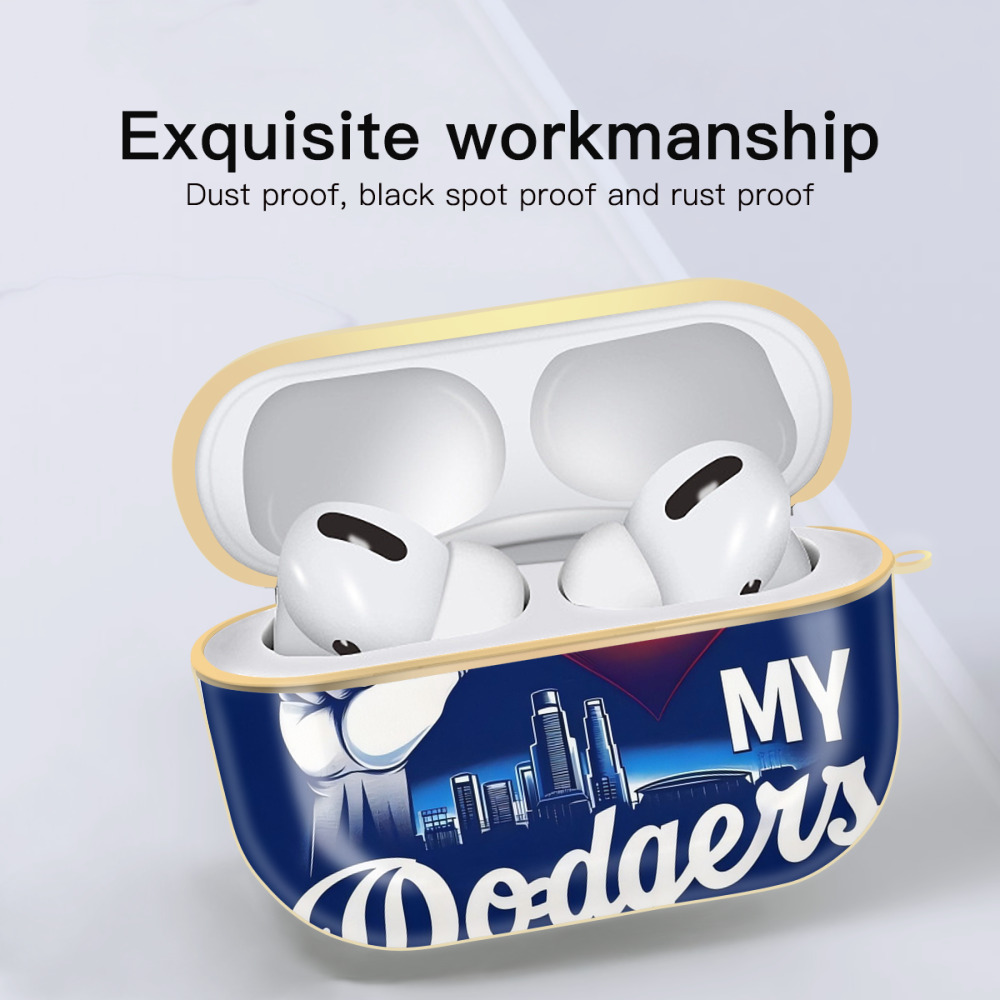  Luxury Gold AirPods Pro Case With Keychain, Flexible PC Material, Full Protection, Precise Cutouts, Anti-Fingerprint, Washable, Durable Design