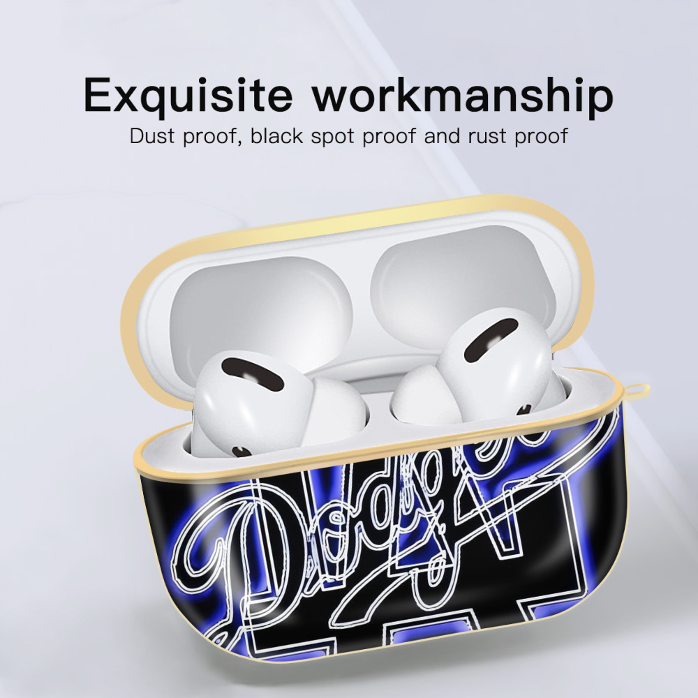  Luxury Gold AirPods Pro Case With Keychain, Flexible PC Material, Full Protection, Precise Cutouts, Anti-Fingerprint, Washable, Durable Design