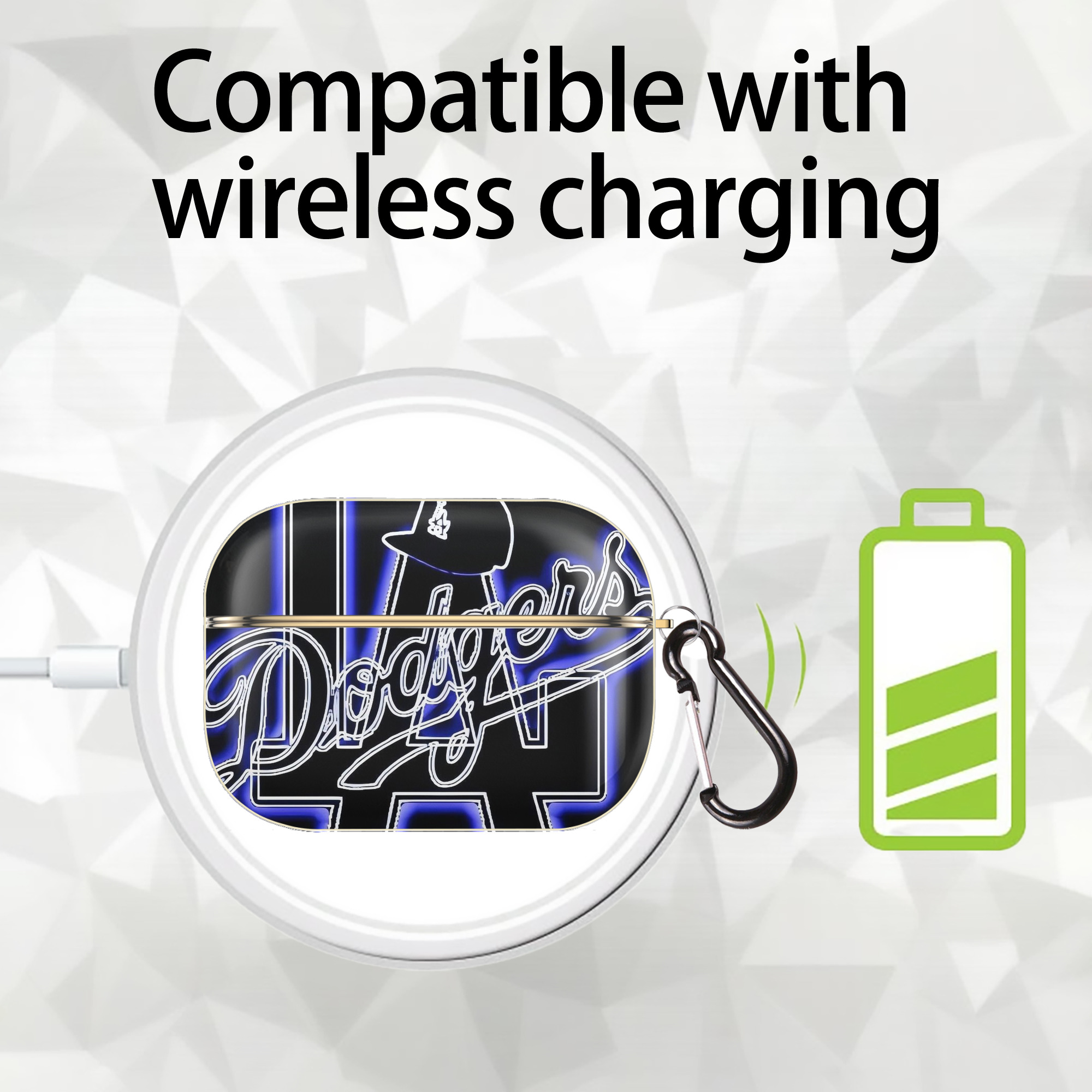  Luxury Gold AirPods Pro Case With Keychain, Flexible PC Material, Full Protection, Precise Cutouts, Anti-Fingerprint, Washable, Durable Design