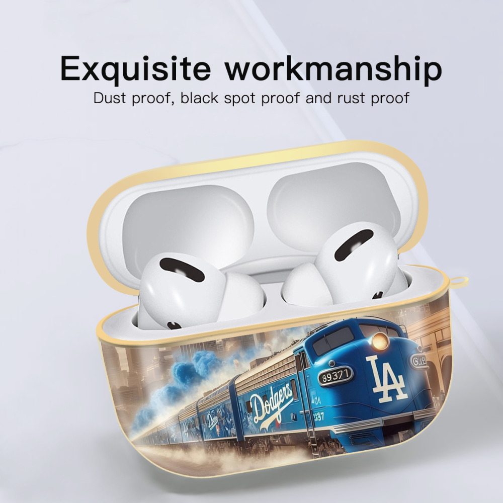  Luxury Gold AirPods Pro Case With Keychain, Flexible PC Material, Full Protection, Precise Cutouts, Anti-Fingerprint, Washable, Durable Design