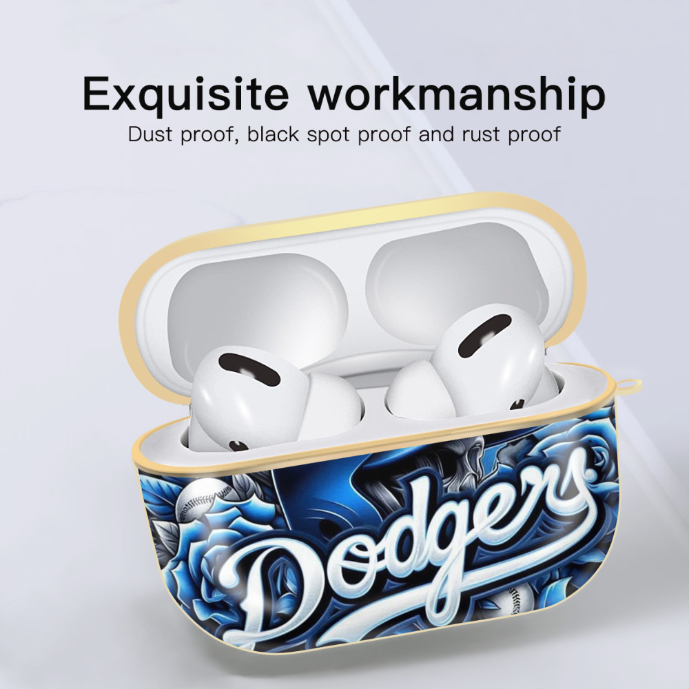  Luxury Gold AirPods Pro Case With Keychain, Flexible PC Material, Full Protection, Precise Cutouts, Anti-Fingerprint, Washable, Durable Design