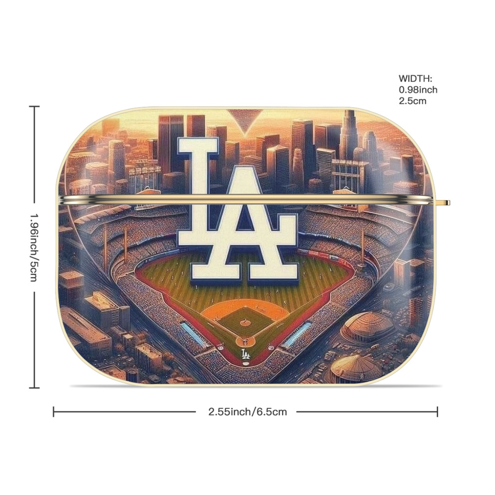  Luxury Gold AirPods Pro Case With Keychain, Flexible PC Material, Full Protection, Precise Cutouts, Anti-Fingerprint, Washable, Durable Design