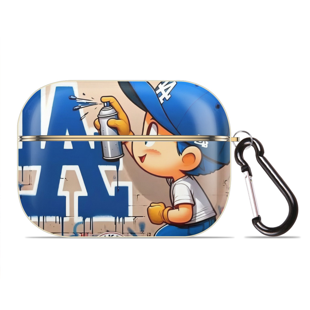  Luxury Gold AirPods Pro Case With Keychain, Flexible PC Material, Full Protection, Precise Cutouts, Anti-Fingerprint, Washable, Durable Design