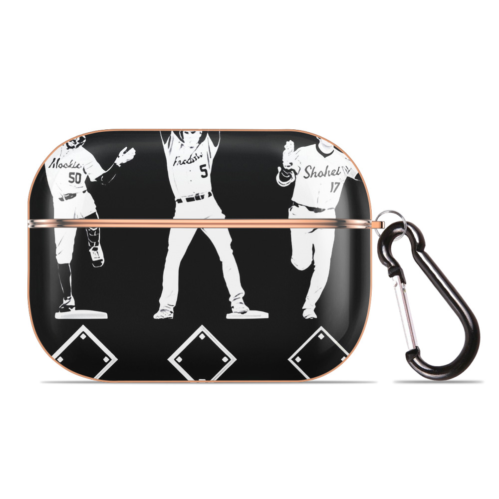  AirPods Pro Protective Case Rose Gold, Flexible PC Material, Precise Fit, Anti-Slip Cover, Full Protection, Fingerprint Resistant, Washable With Keychain