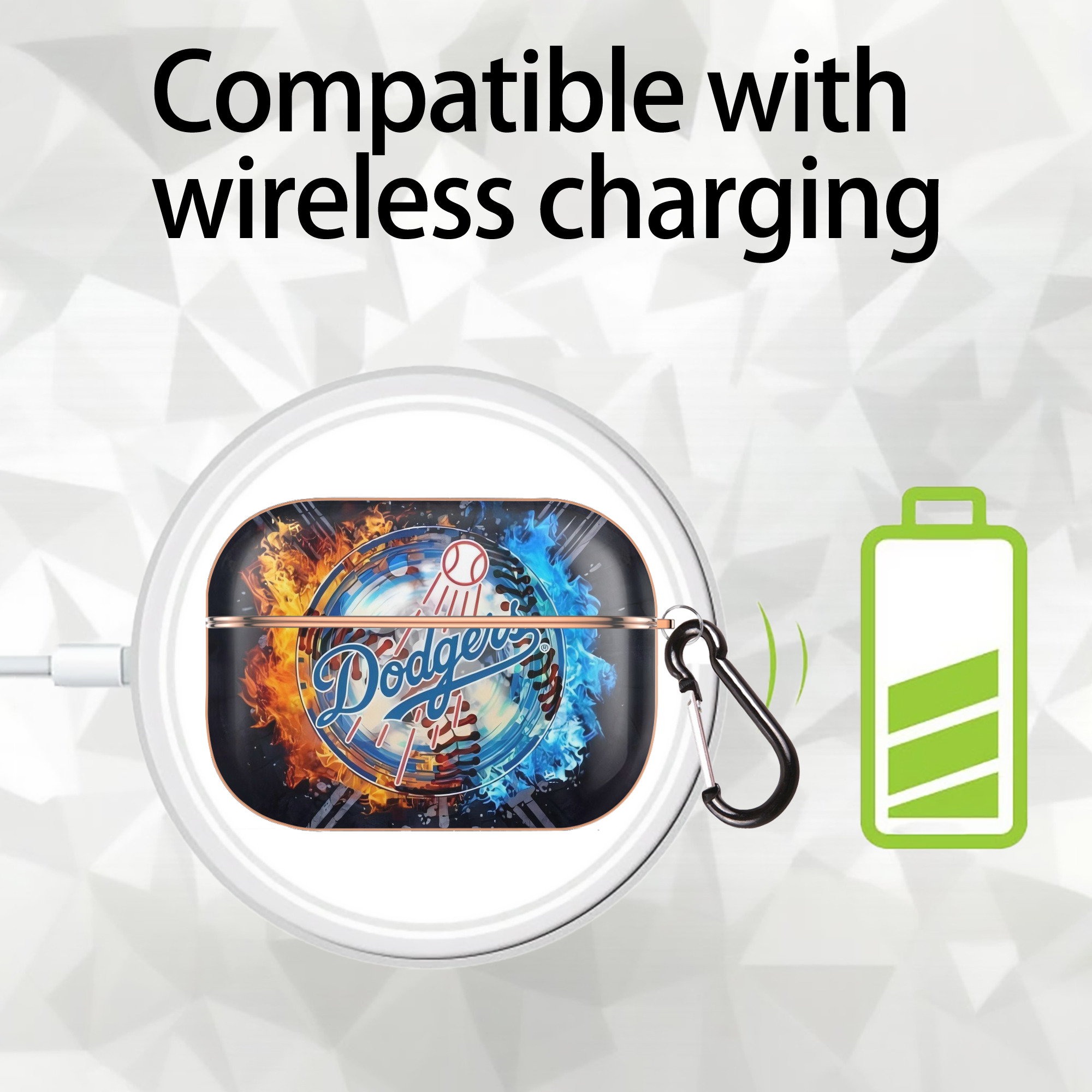  AirPods Pro Protective Case Rose Gold, Flexible PC Material, Precise Fit, Anti-Slip Cover, Full Protection, Fingerprint Resistant, Washable With Keychain