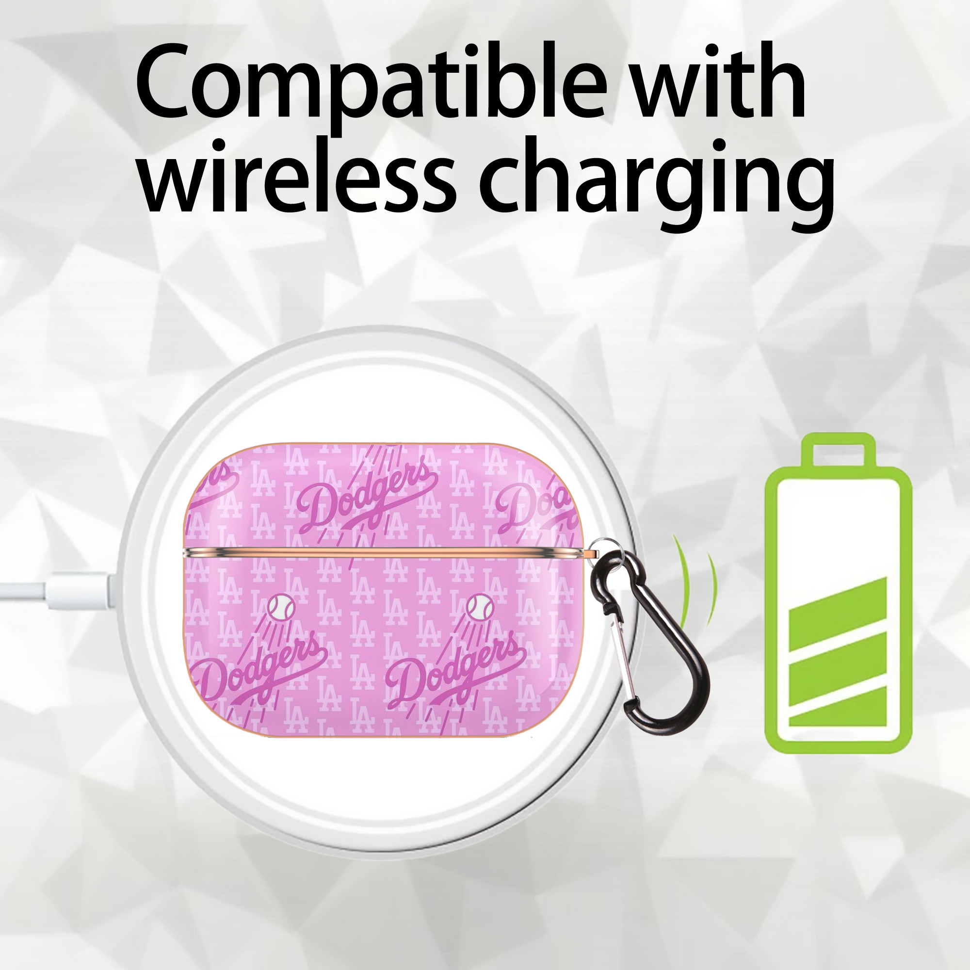  AirPods Pro Protective Case Rose Gold, Flexible PC Material, Precise Fit, Anti-Slip Cover, Full Protection, Fingerprint Resistant, Washable With Keychain