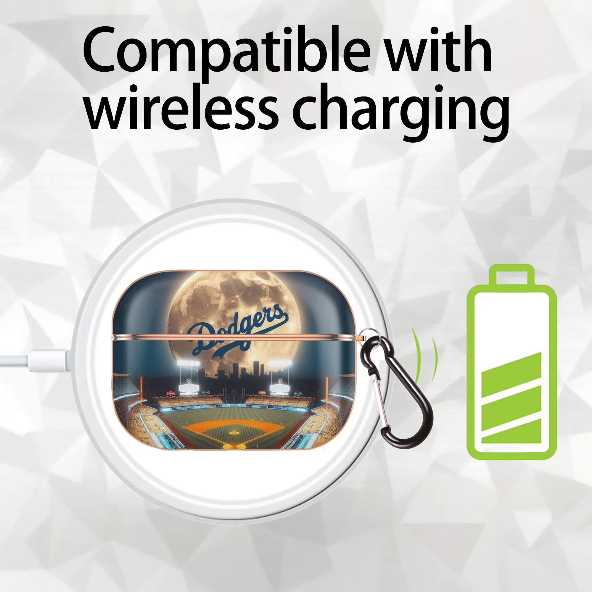  AirPods Pro Protective Case Rose Gold, Flexible PC Material, Precise Fit, Anti-Slip Cover, Full Protection, Fingerprint Resistant, Washable With Keychain