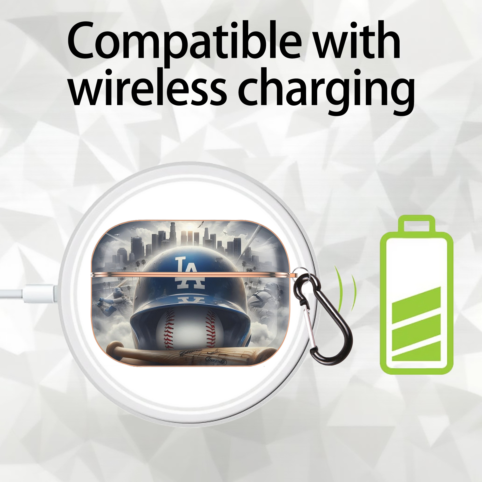  AirPods Pro Protective Case Rose Gold, Flexible PC Material, Precise Fit, Anti-Slip Cover, Full Protection, Fingerprint Resistant, Washable With Keychain