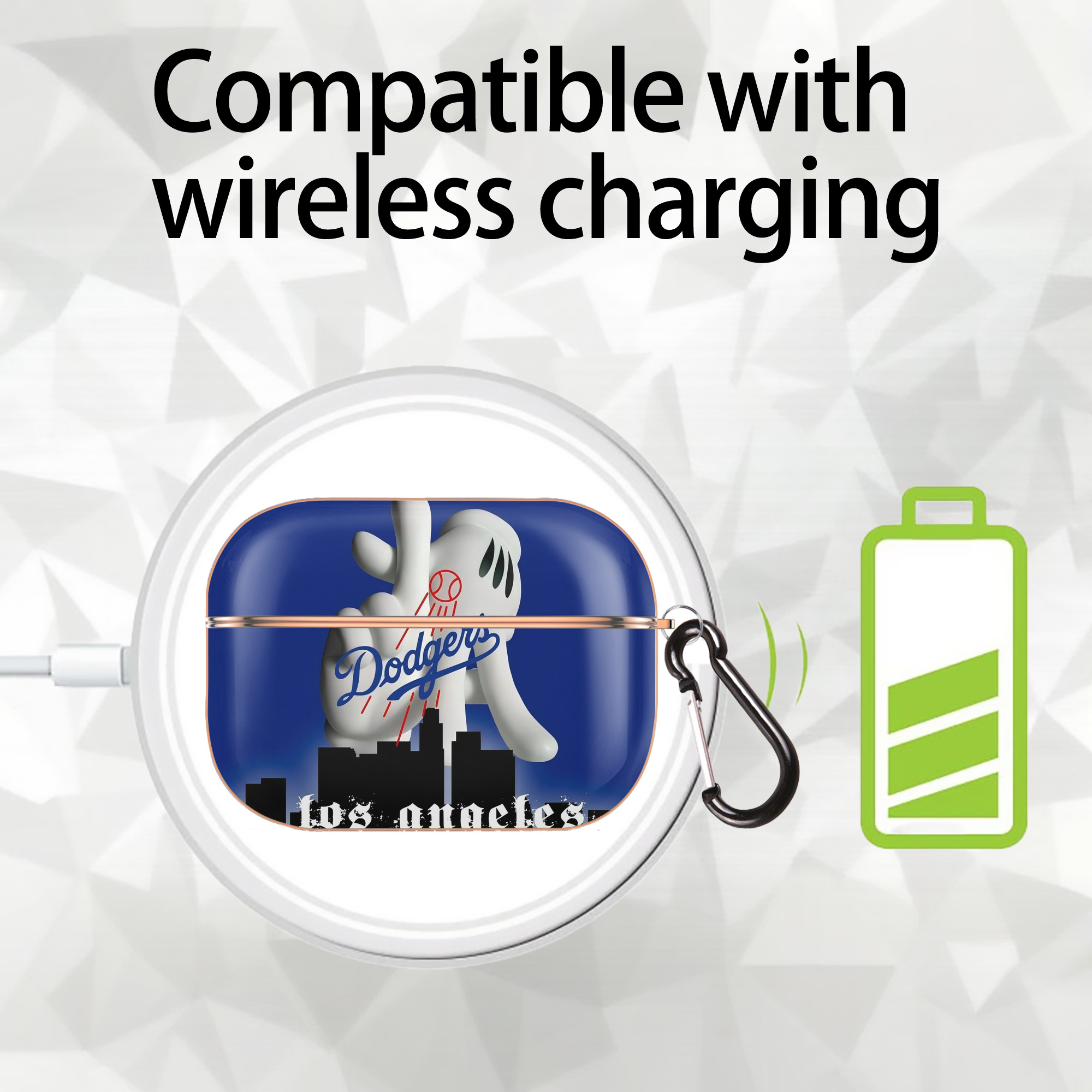  AirPods Pro Protective Case Rose Gold, Flexible PC Material, Precise Fit, Anti-Slip Cover, Full Protection, Fingerprint Resistant, Washable With Keychain