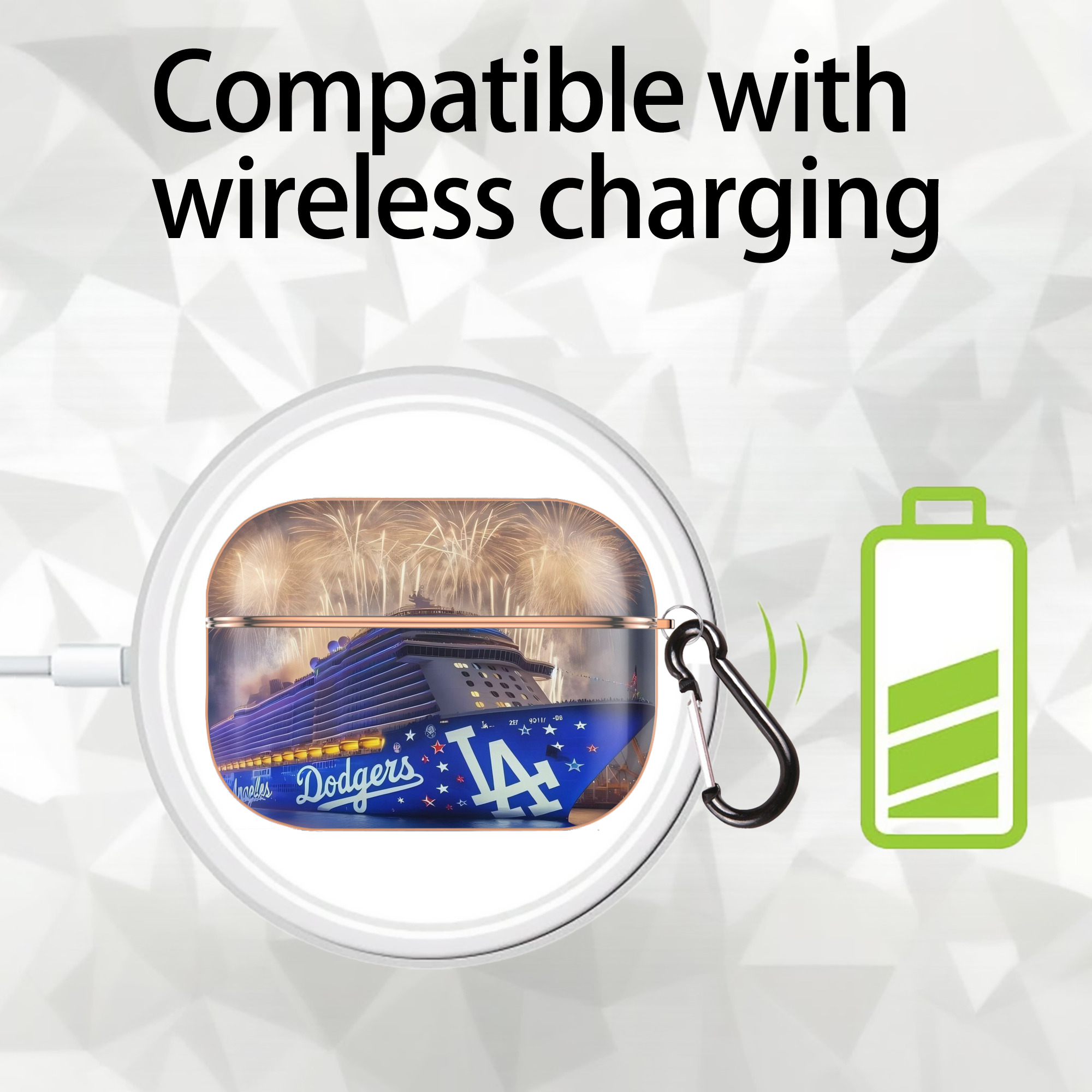  AirPods Pro Protective Case Rose Gold, Flexible PC Material, Precise Fit, Anti-Slip Cover, Full Protection, Fingerprint Resistant, Washable With Keychain