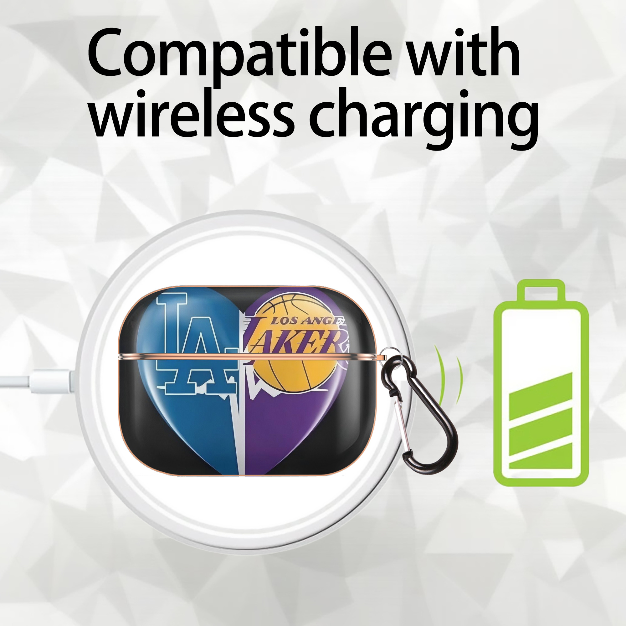  AirPods Pro Protective Case Rose Gold, Flexible PC Material, Precise Fit, Anti-Slip Cover, Full Protection, Fingerprint Resistant, Washable With Keychain