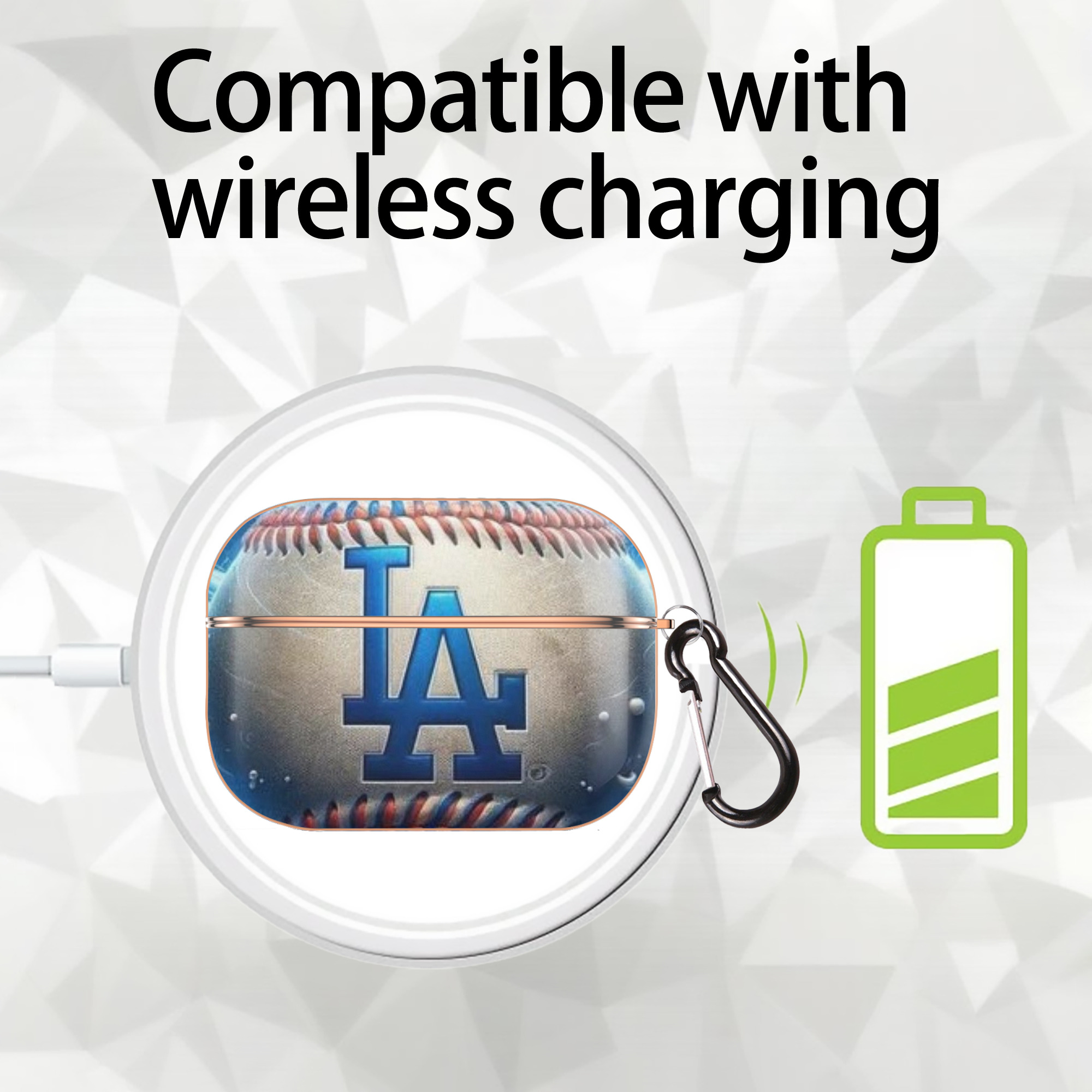  AirPods Pro Protective Case Rose Gold, Flexible PC Material, Precise Fit, Anti-Slip Cover, Full Protection, Fingerprint Resistant, Washable With Keychain