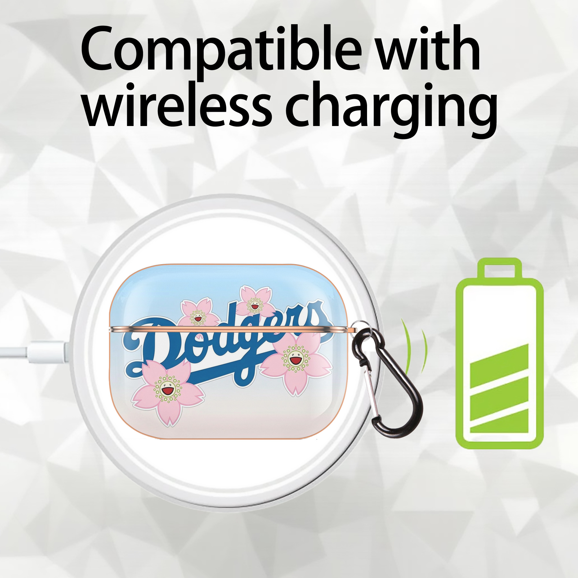  AirPods Pro Protective Case Rose Gold, Flexible PC Material, Precise Fit, Anti-Slip Cover, Full Protection, Fingerprint Resistant, Washable With Keychain