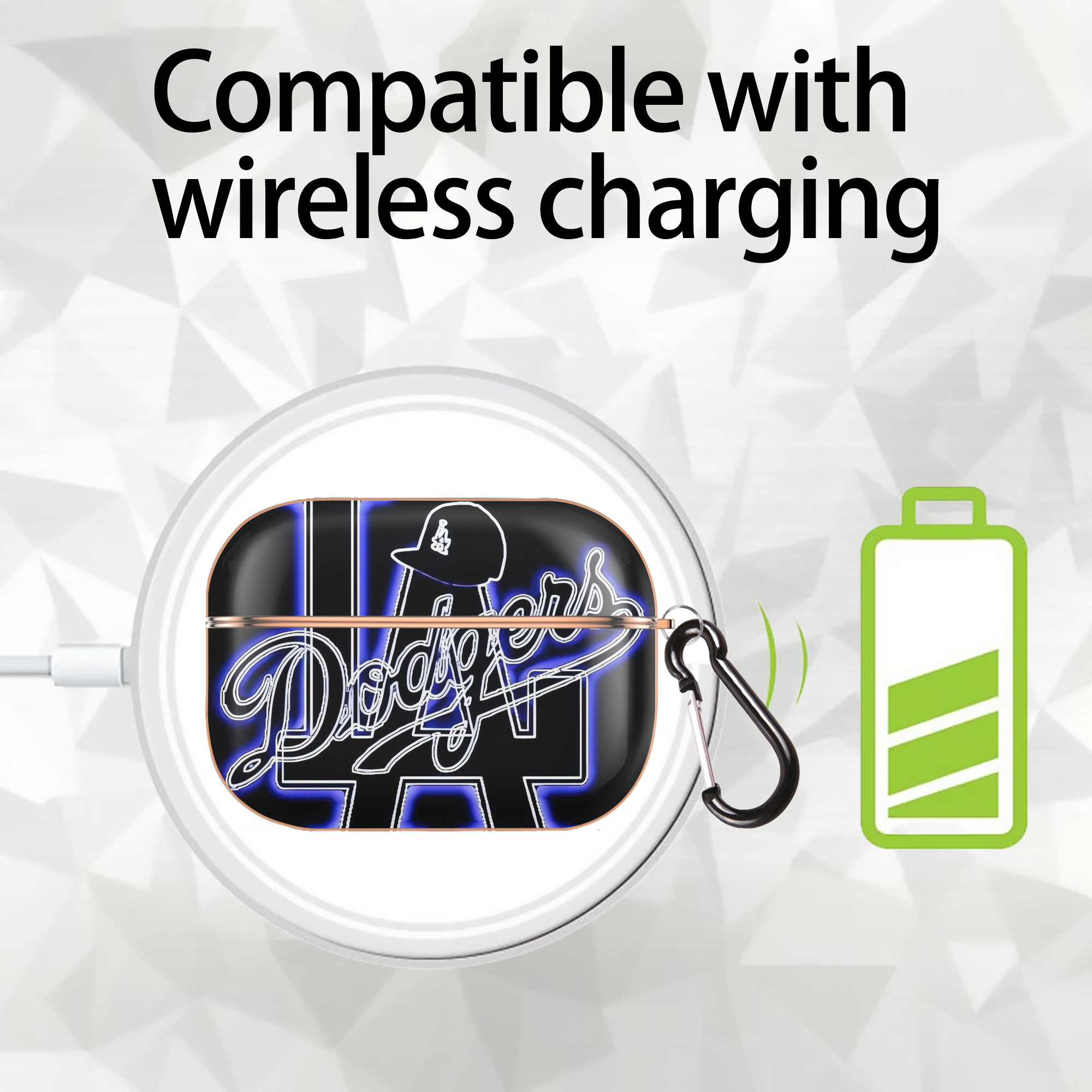  AirPods Pro Protective Case Rose Gold, Flexible PC Material, Precise Fit, Anti-Slip Cover, Full Protection, Fingerprint Resistant, Washable With Keychain