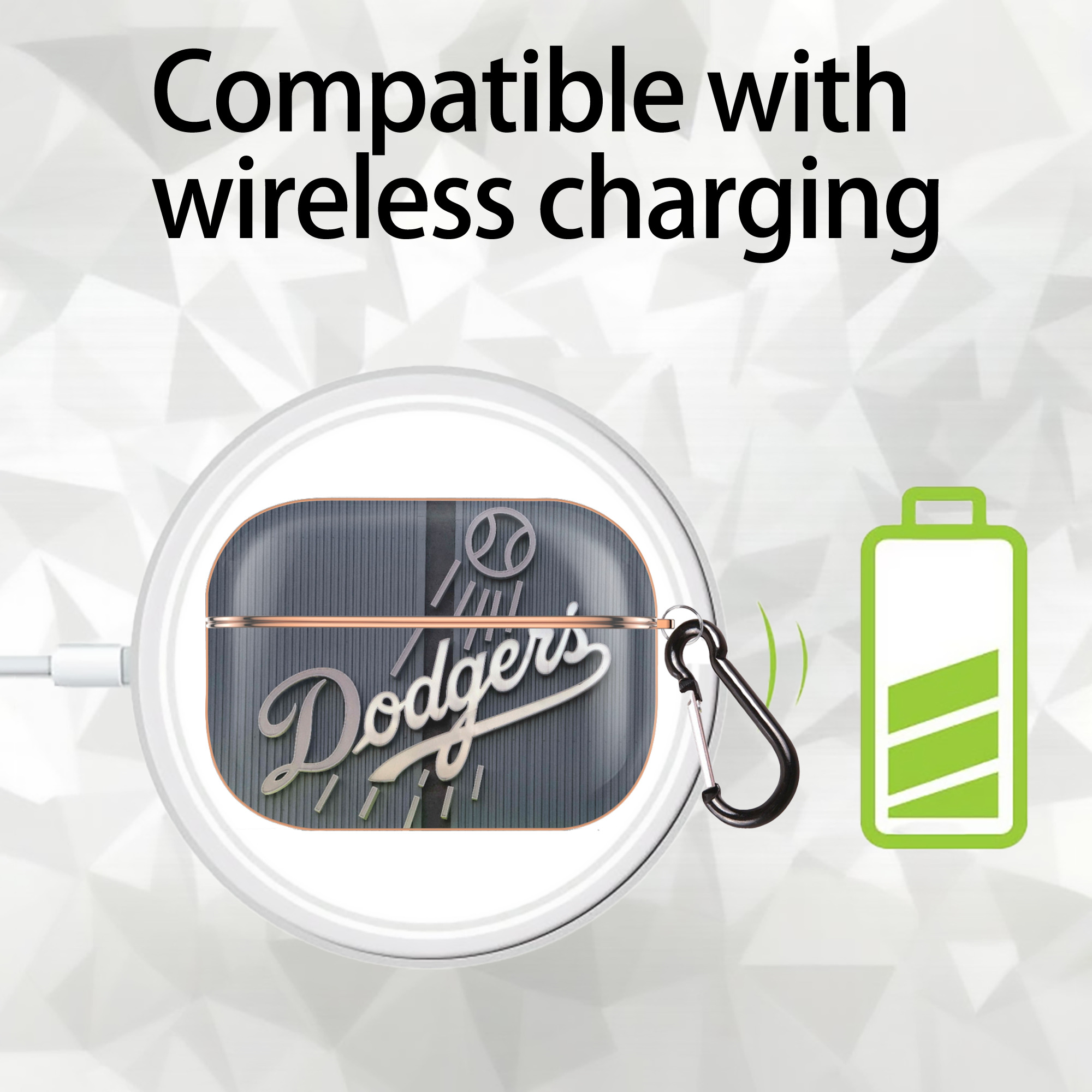  AirPods Pro Protective Case Rose Gold, Flexible PC Material, Precise Fit, Anti-Slip Cover, Full Protection, Fingerprint Resistant, Washable With Keychain