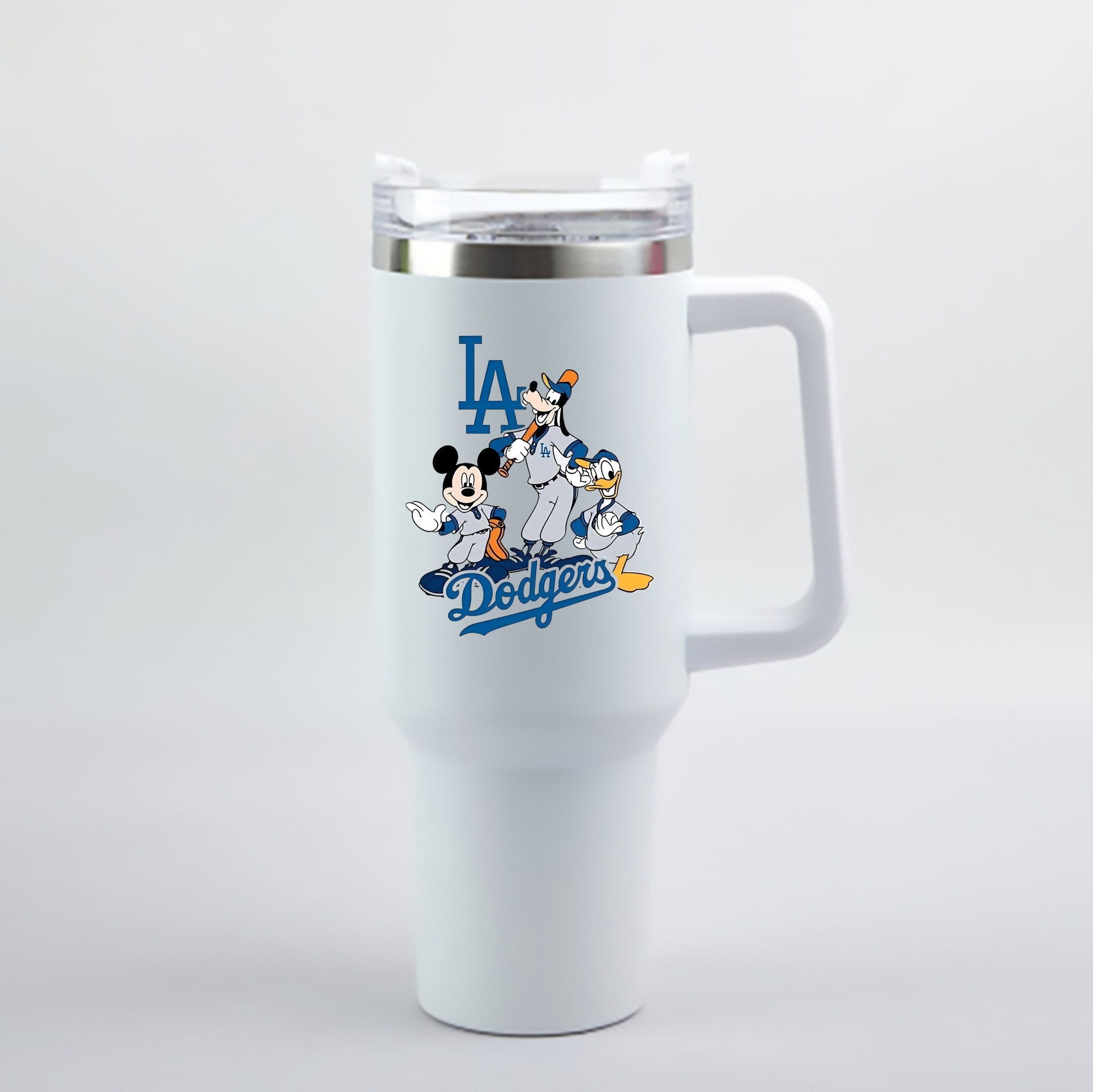  40oz Handle Car Cup With Crystal Sticker Design – Durable Stainless Steel Travel Mug With Reusable Straw – Double Wall Insulated