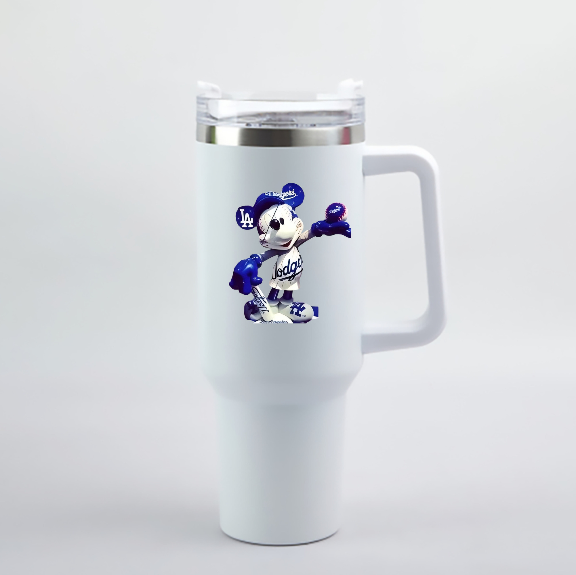  40oz Handle Car Cup With Crystal Sticker Design – Durable Stainless Steel Travel Mug With Reusable Straw – Double Wall Insulated