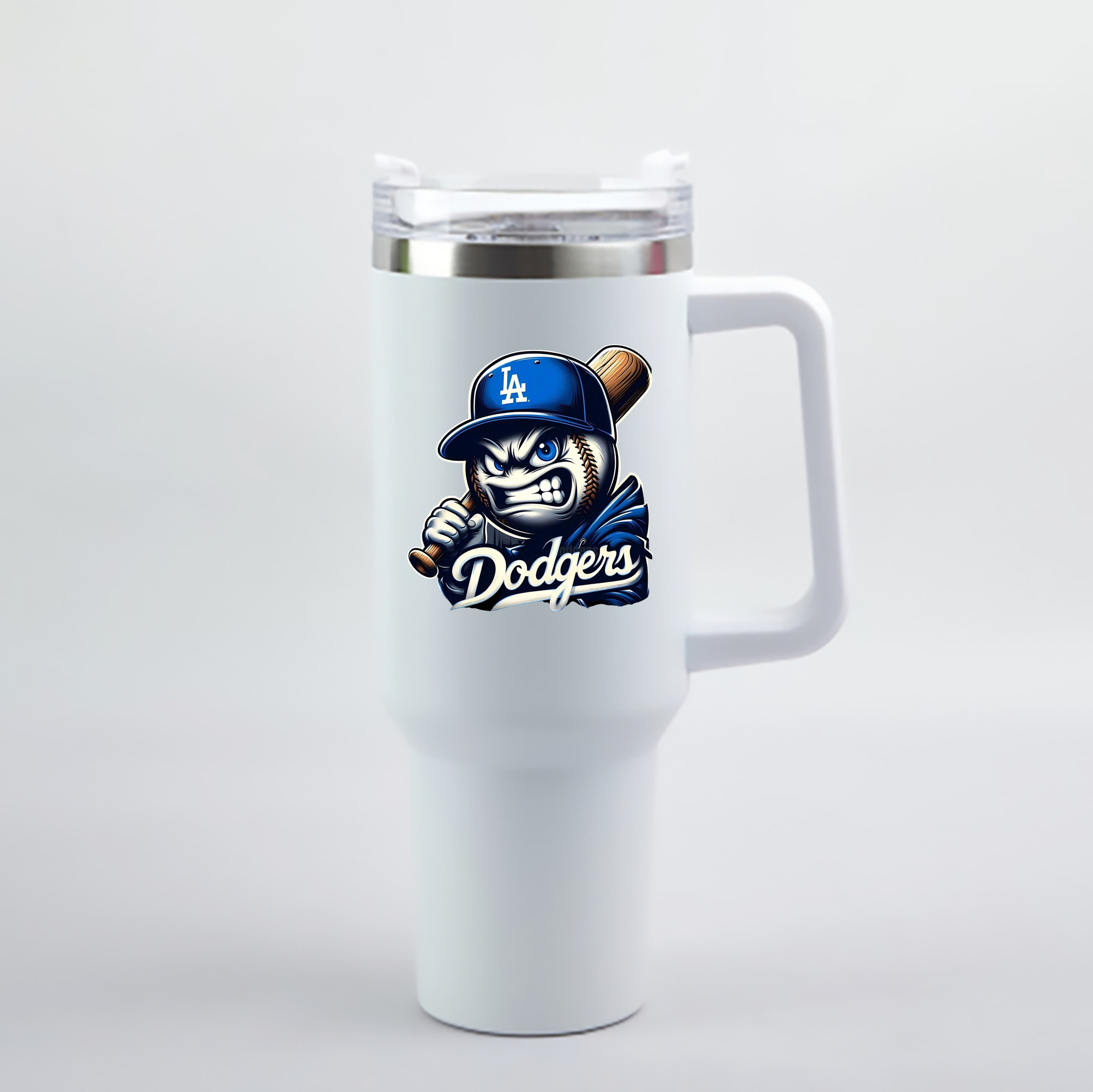  40oz Handle Car Cup With Crystal Sticker Design – Durable Stainless Steel Travel Mug With Reusable Straw – Double Wall Insulated