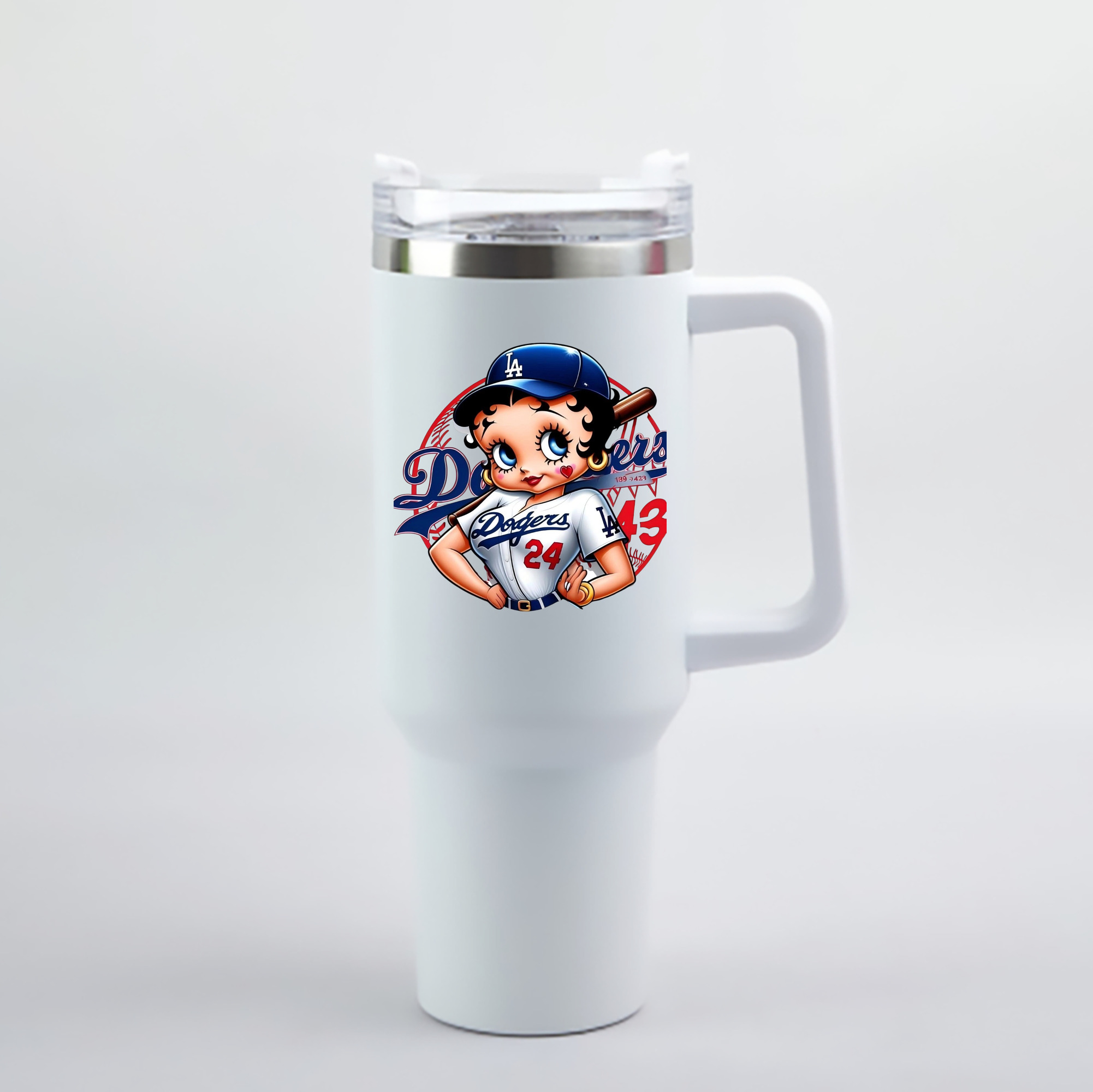  40oz Handle Car Cup With Crystal Sticker Design – Durable Stainless Steel Travel Mug With Reusable Straw – Double Wall Insulated