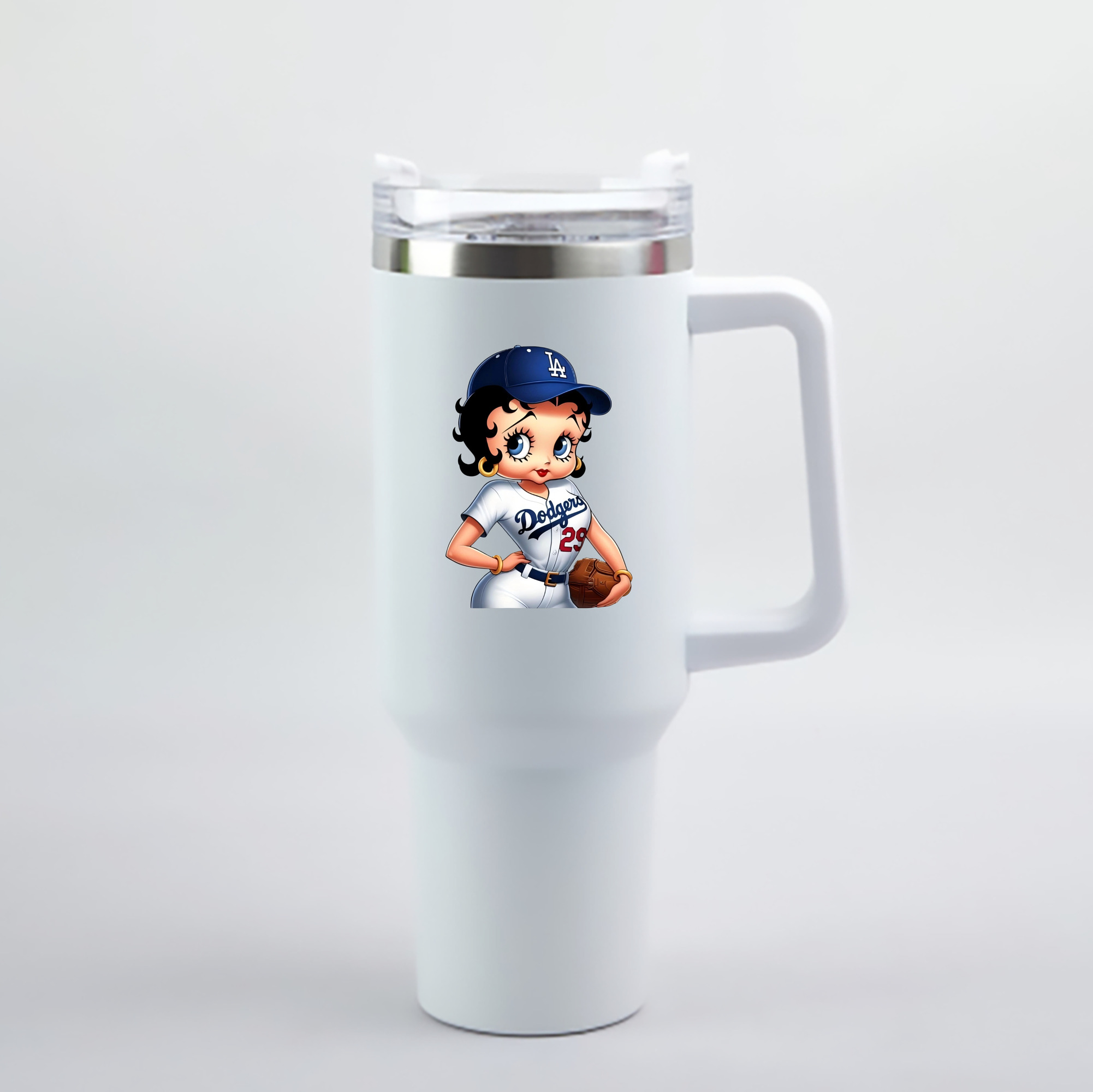  40oz Handle Car Cup With Crystal Sticker Design – Durable Stainless Steel Travel Mug With Reusable Straw – Double Wall Insulated