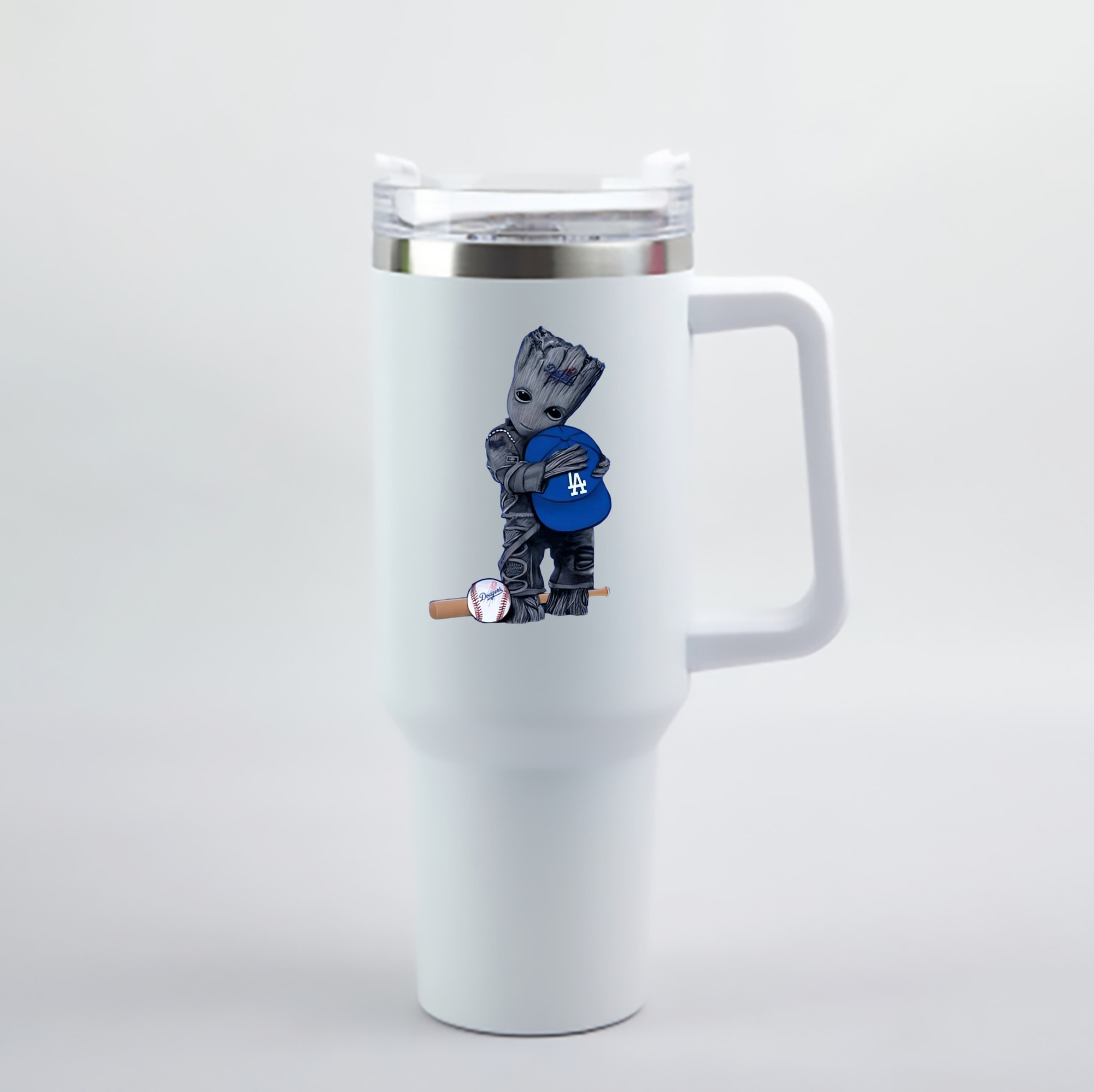  40oz Handle Car Cup With Crystal Sticker Design – Durable Stainless Steel Travel Mug With Reusable Straw – Double Wall Insulated