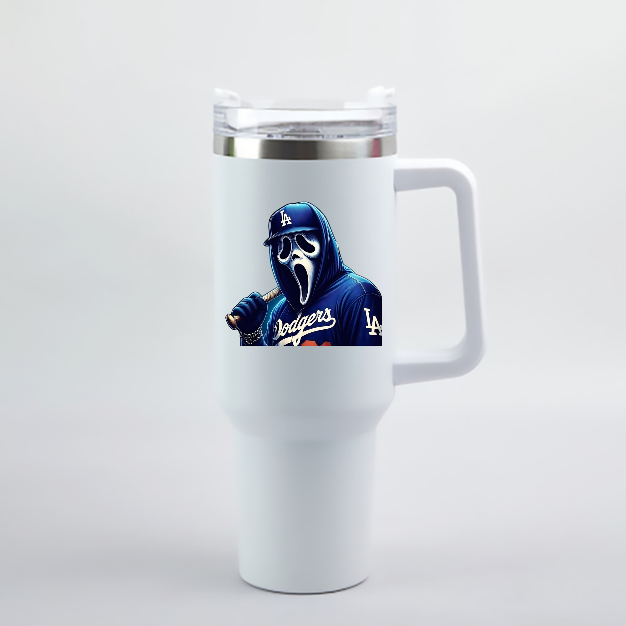  40oz Handle Car Cup With Crystal Sticker Design – Durable Stainless Steel Travel Mug With Reusable Straw – Double Wall Insulated