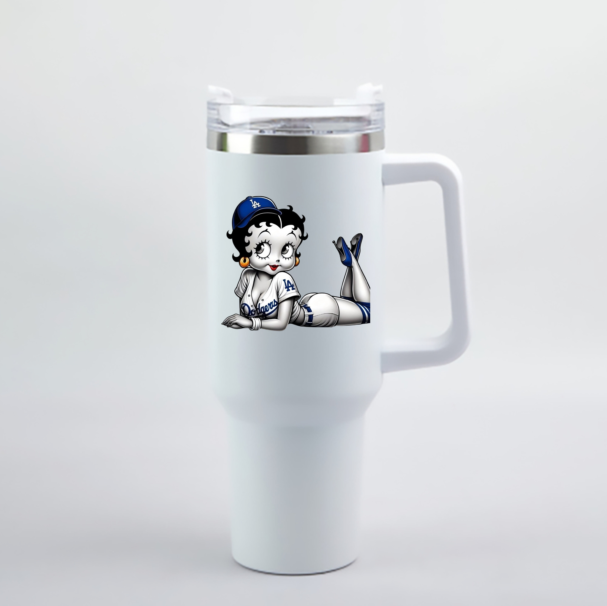  40oz Handle Car Cup With Crystal Sticker Design – Durable Stainless Steel Travel Mug With Reusable Straw – Double Wall Insulated