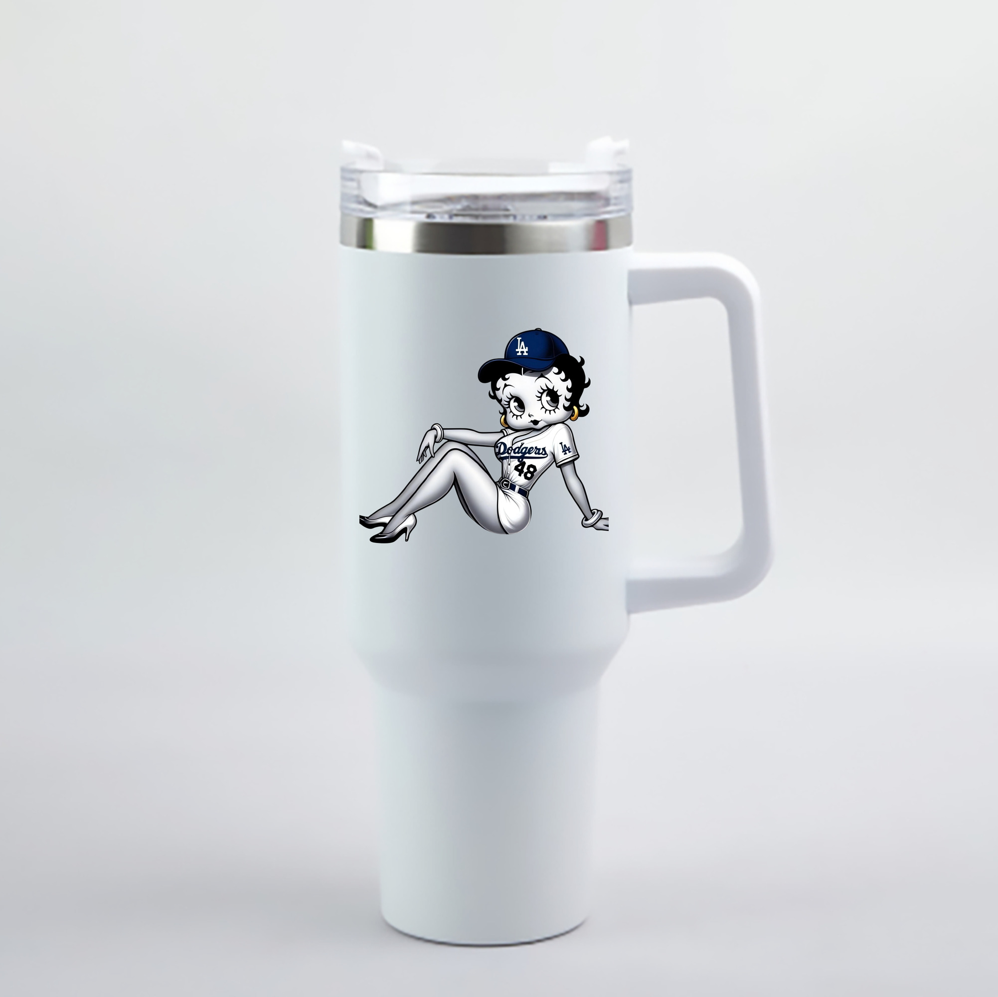  40oz Handle Car Cup With Crystal Sticker Design – Durable Stainless Steel Travel Mug With Reusable Straw – Double Wall Insulated