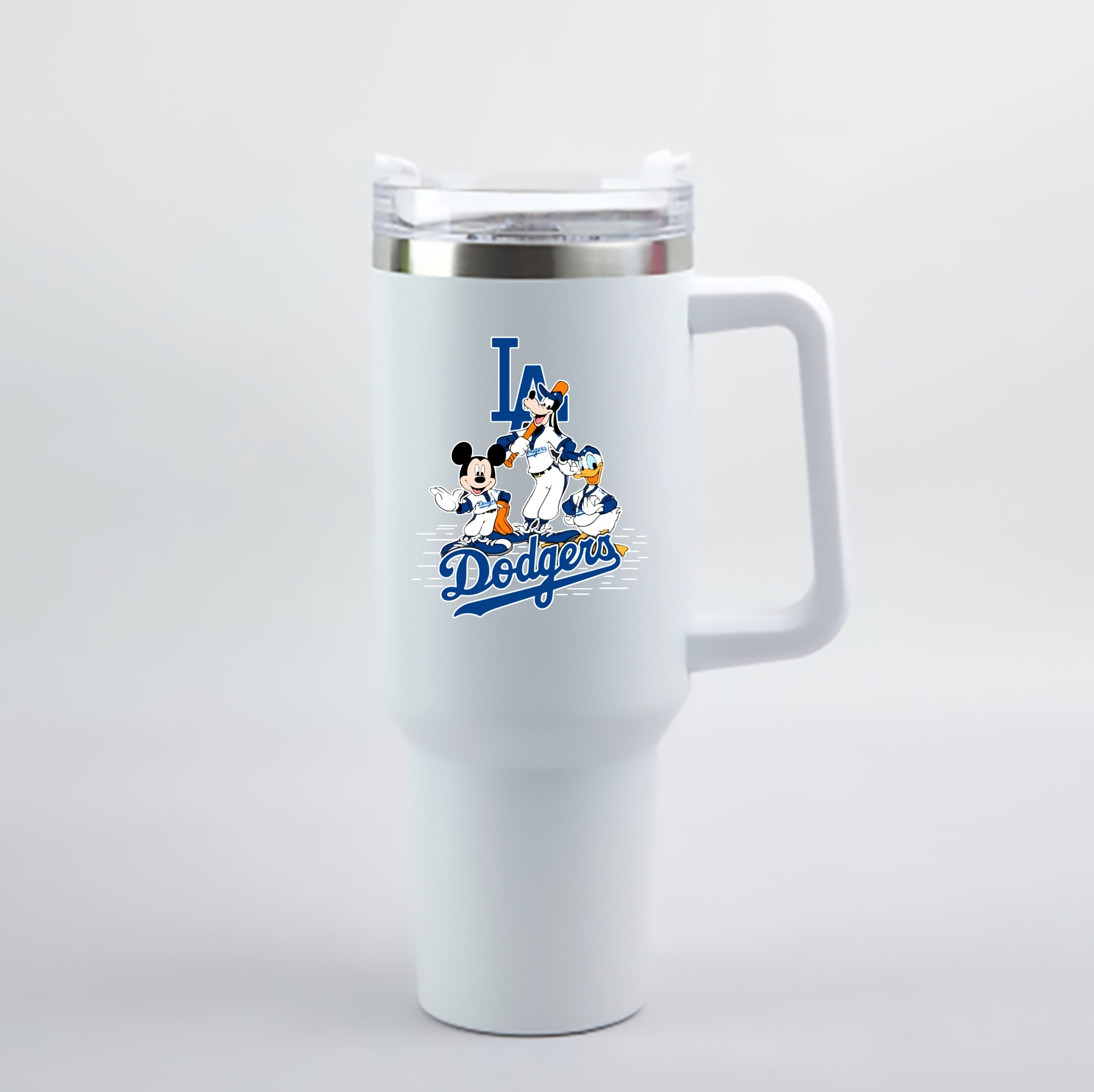  40oz Handle Car Cup With Crystal Sticker Design – Durable Stainless Steel Travel Mug With Reusable Straw – Double Wall Insulated