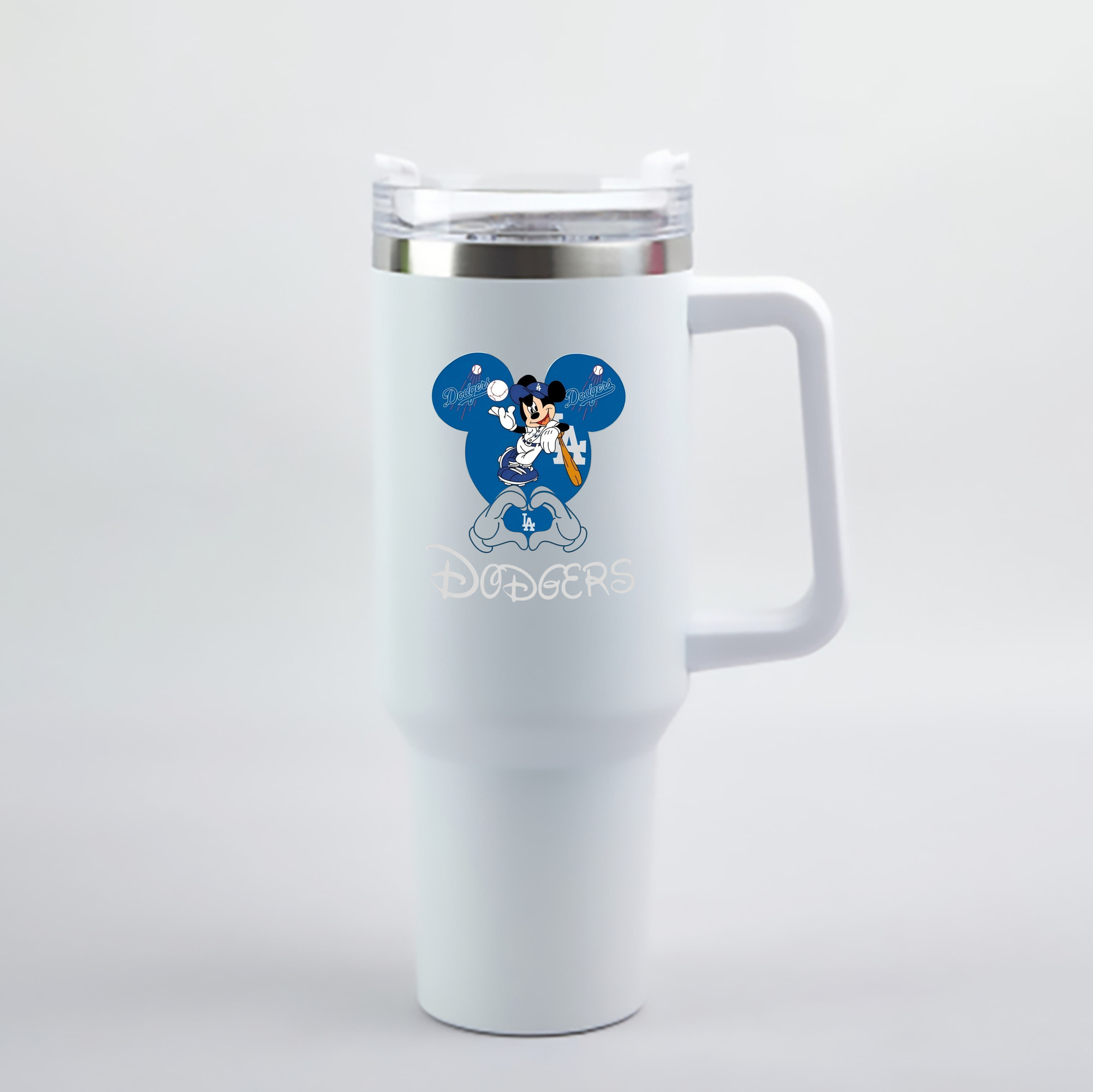  40oz Handle Car Cup With Crystal Sticker Design – Durable Stainless Steel Travel Mug With Reusable Straw – Double Wall Insulated