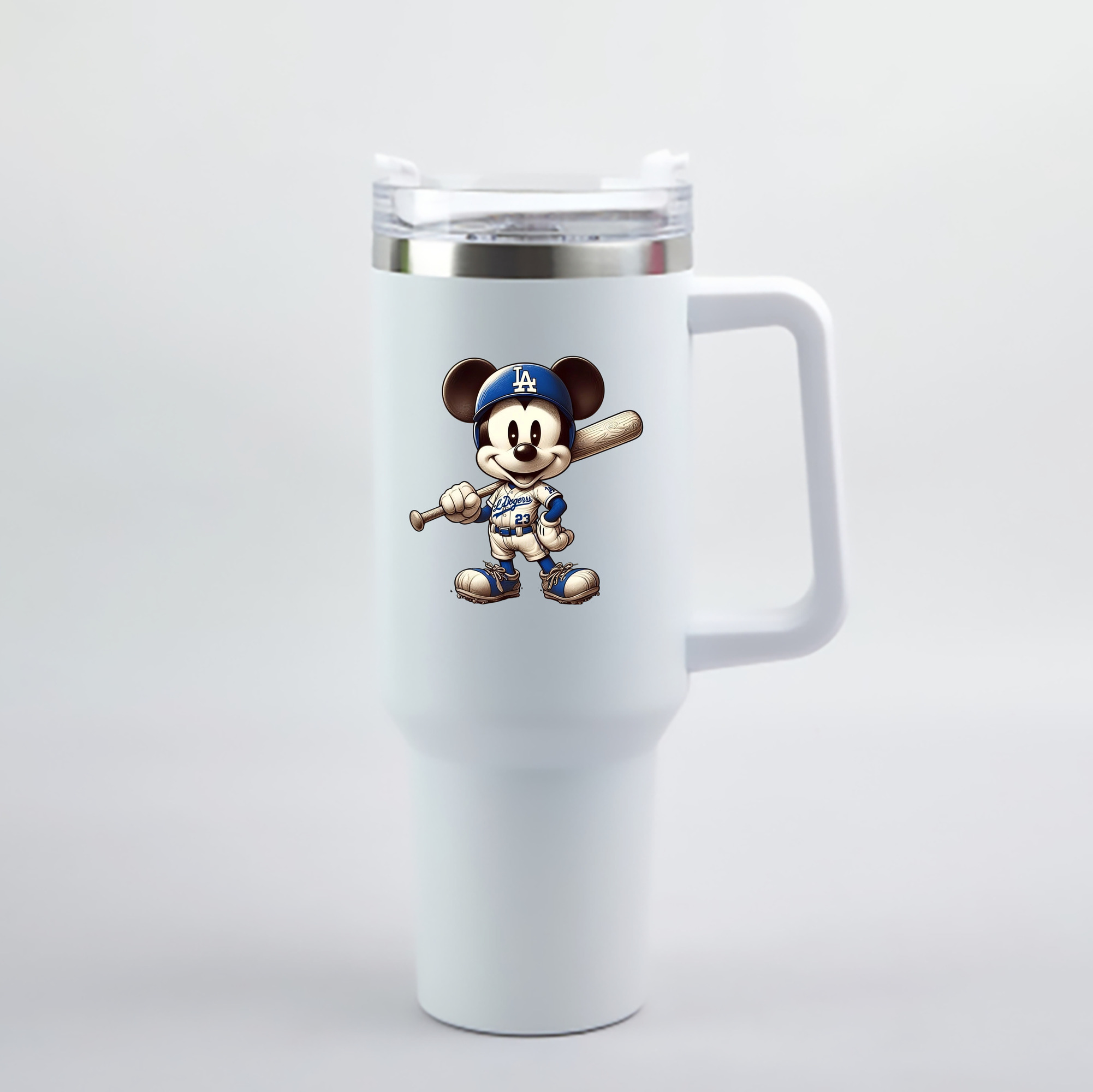  40oz Handle Car Cup With Crystal Sticker Design – Durable Stainless Steel Travel Mug With Reusable Straw – Double Wall Insulated