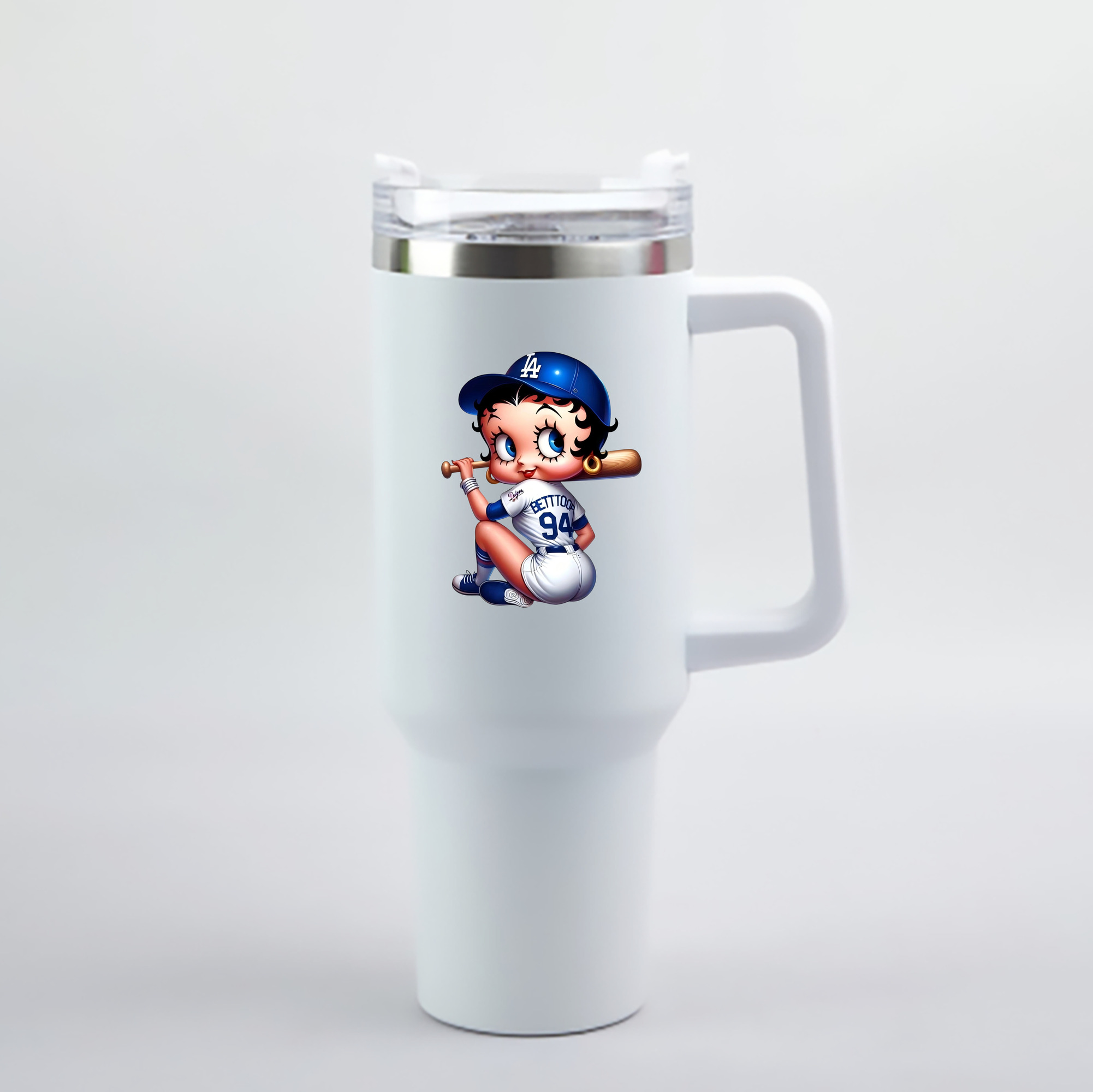  40oz Handle Car Cup With Crystal Sticker Design – Durable Stainless Steel Travel Mug With Reusable Straw – Double Wall Insulated