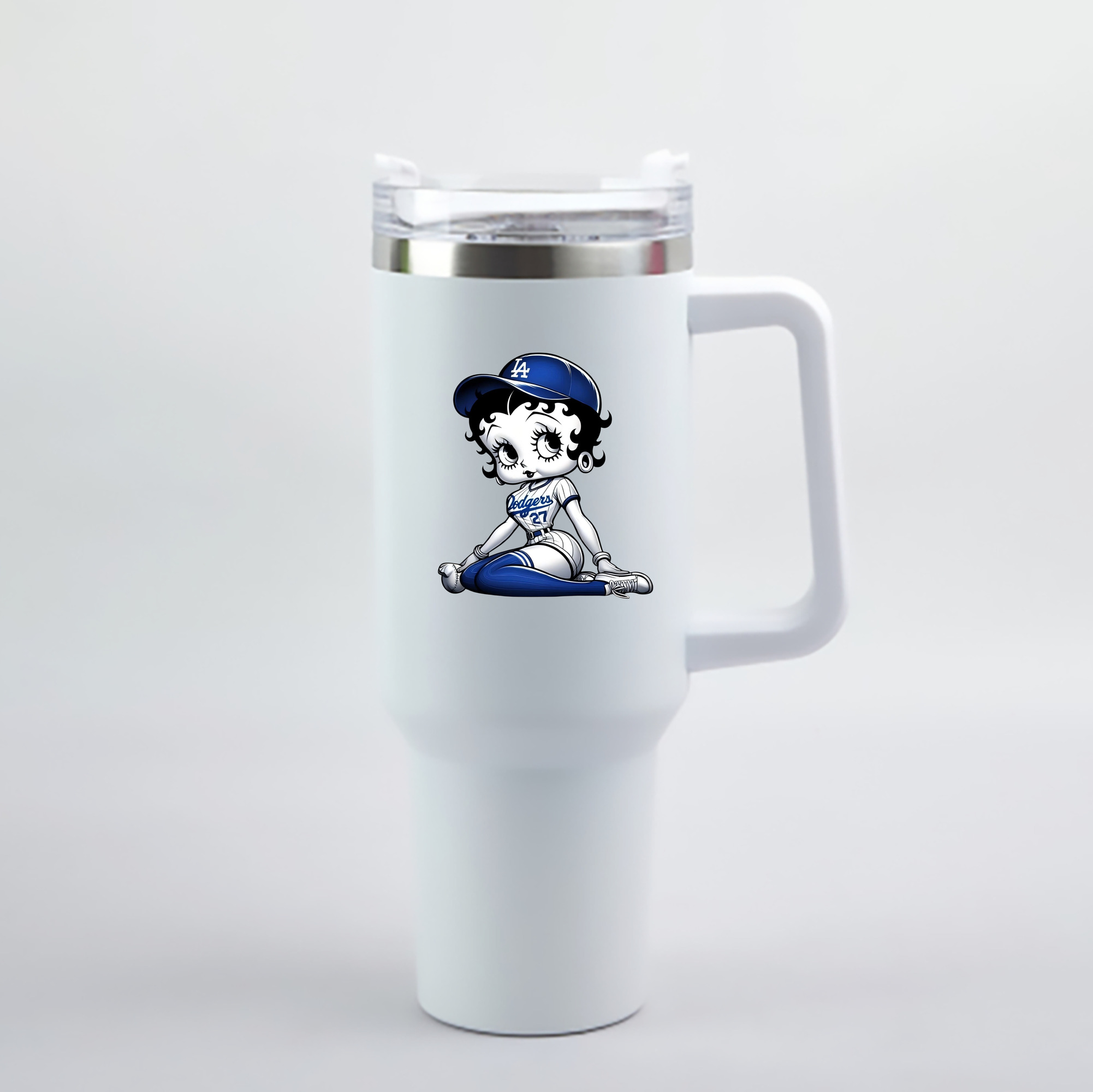  40oz Handle Car Cup With Crystal Sticker Design – Durable Stainless Steel Travel Mug With Reusable Straw – Double Wall Insulated