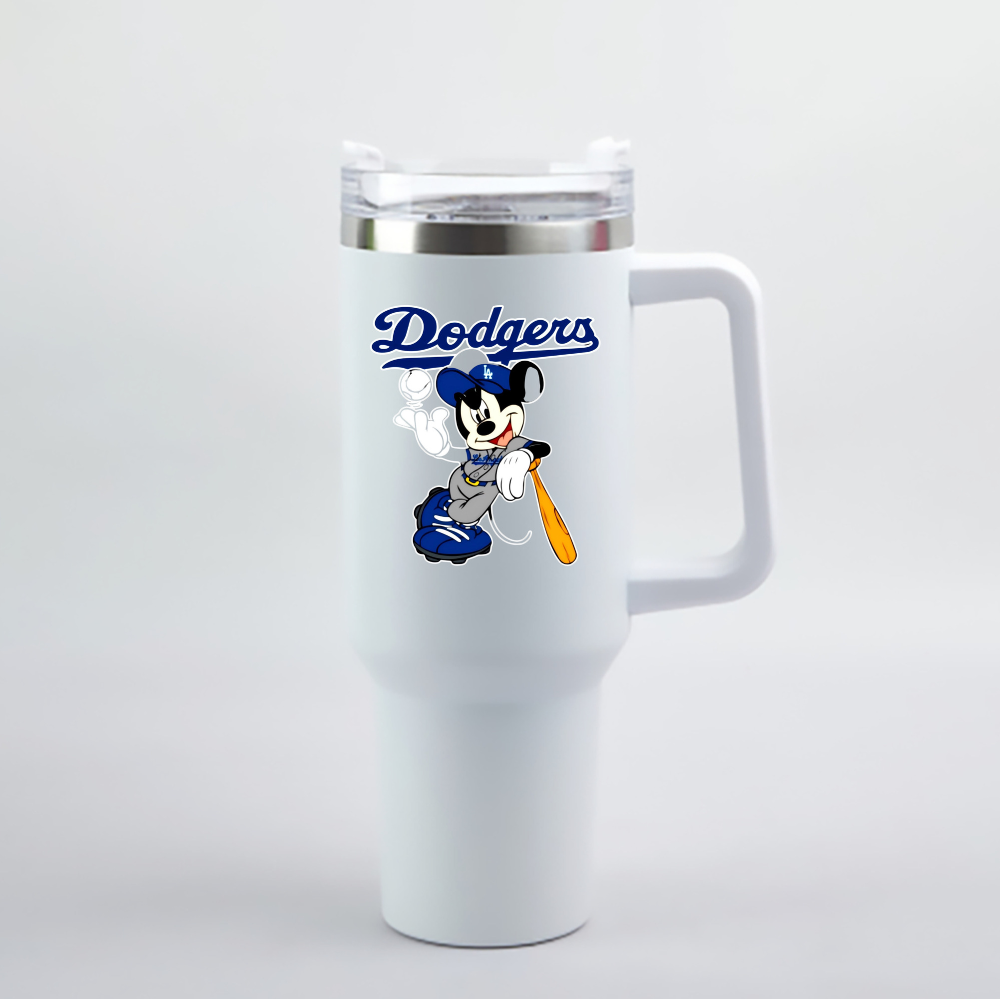  40oz Handle Car Cup With Crystal Sticker Design – Durable Stainless Steel Travel Mug With Reusable Straw – Double Wall Insulated