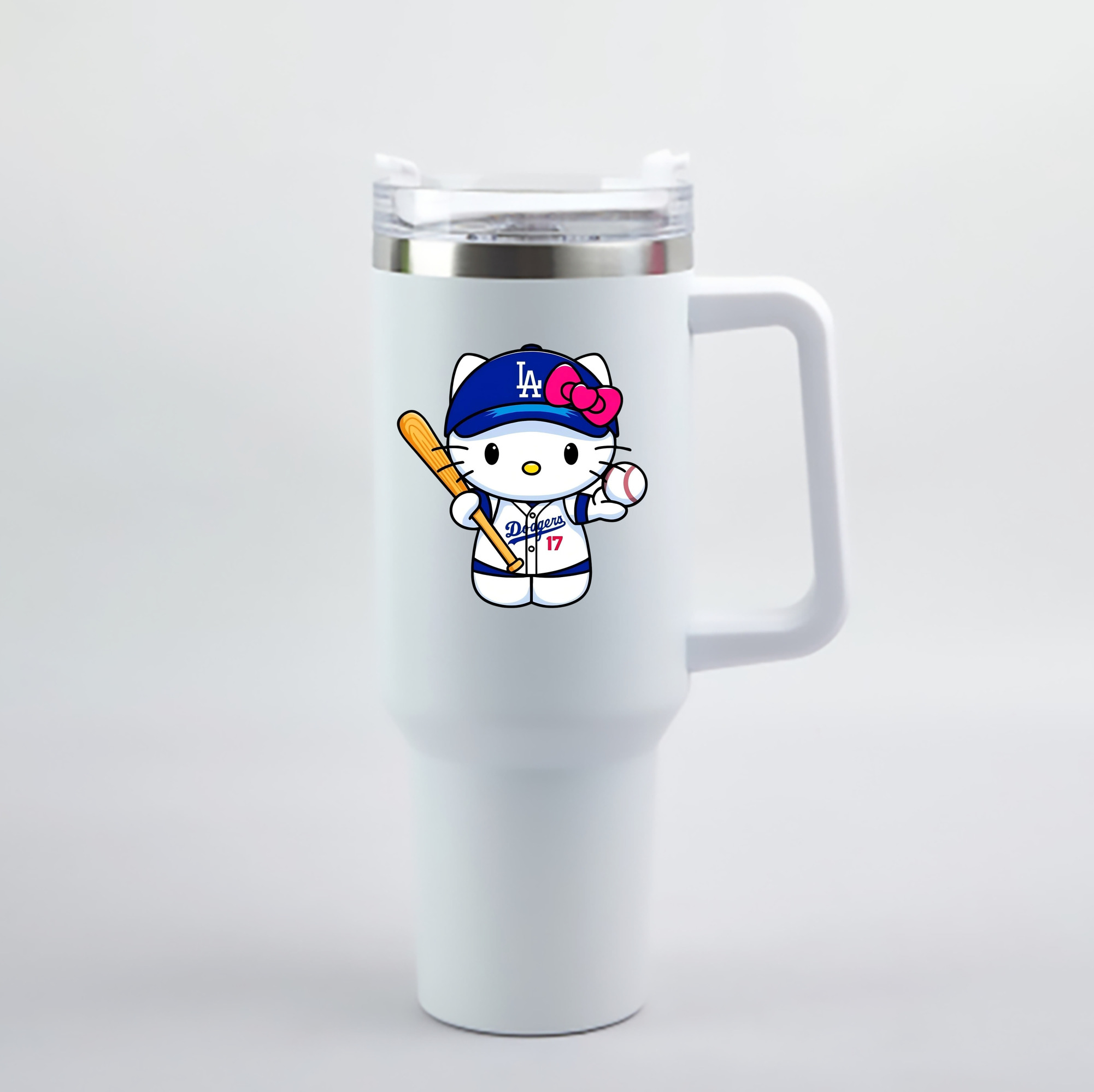  40oz Handle Car Cup With Crystal Sticker Design – Durable Stainless Steel Travel Mug With Reusable Straw – Double Wall Insulated