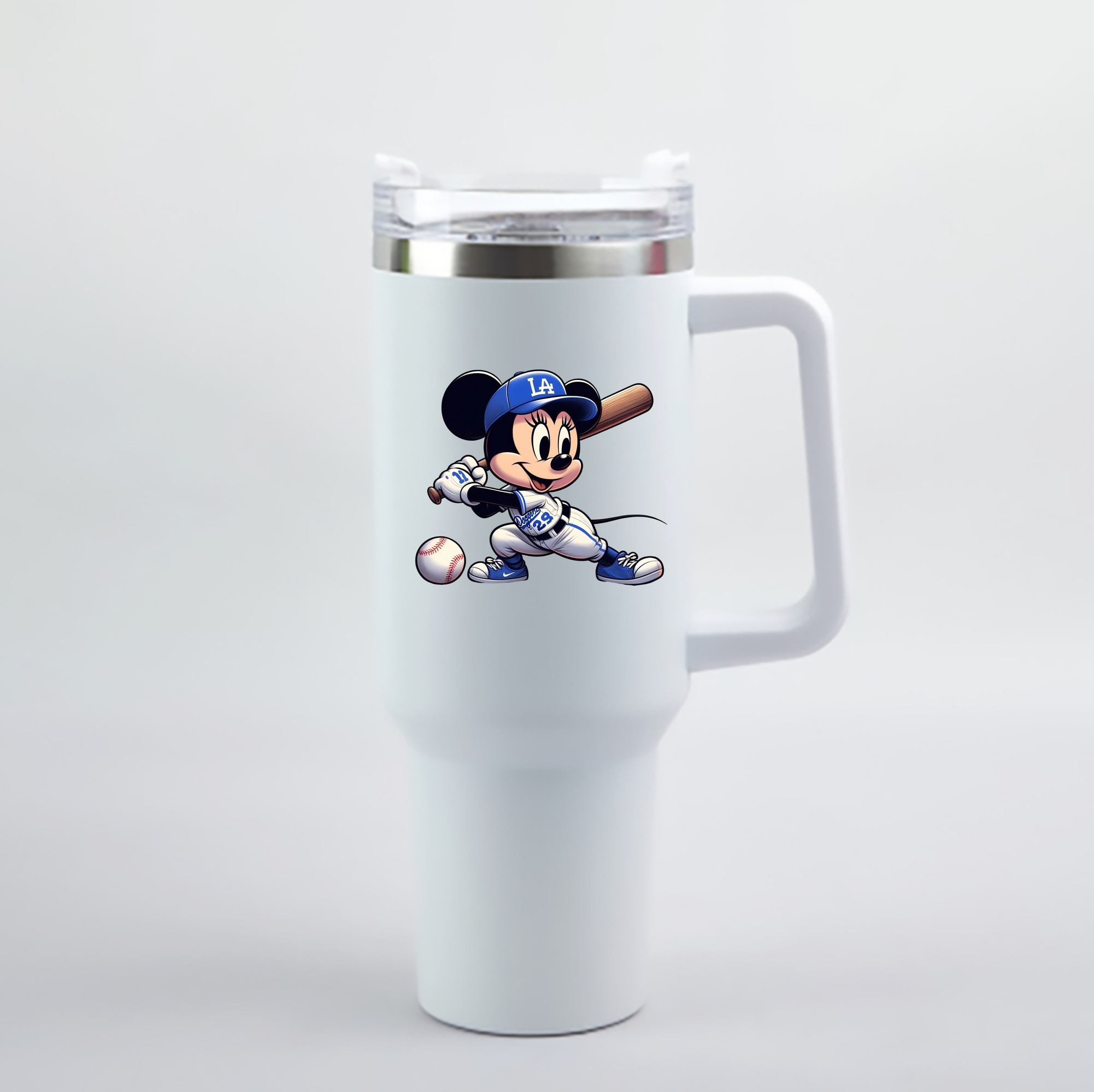  40oz Handle Car Cup With Crystal Sticker Design – Durable Stainless Steel Travel Mug With Reusable Straw – Double Wall Insulated