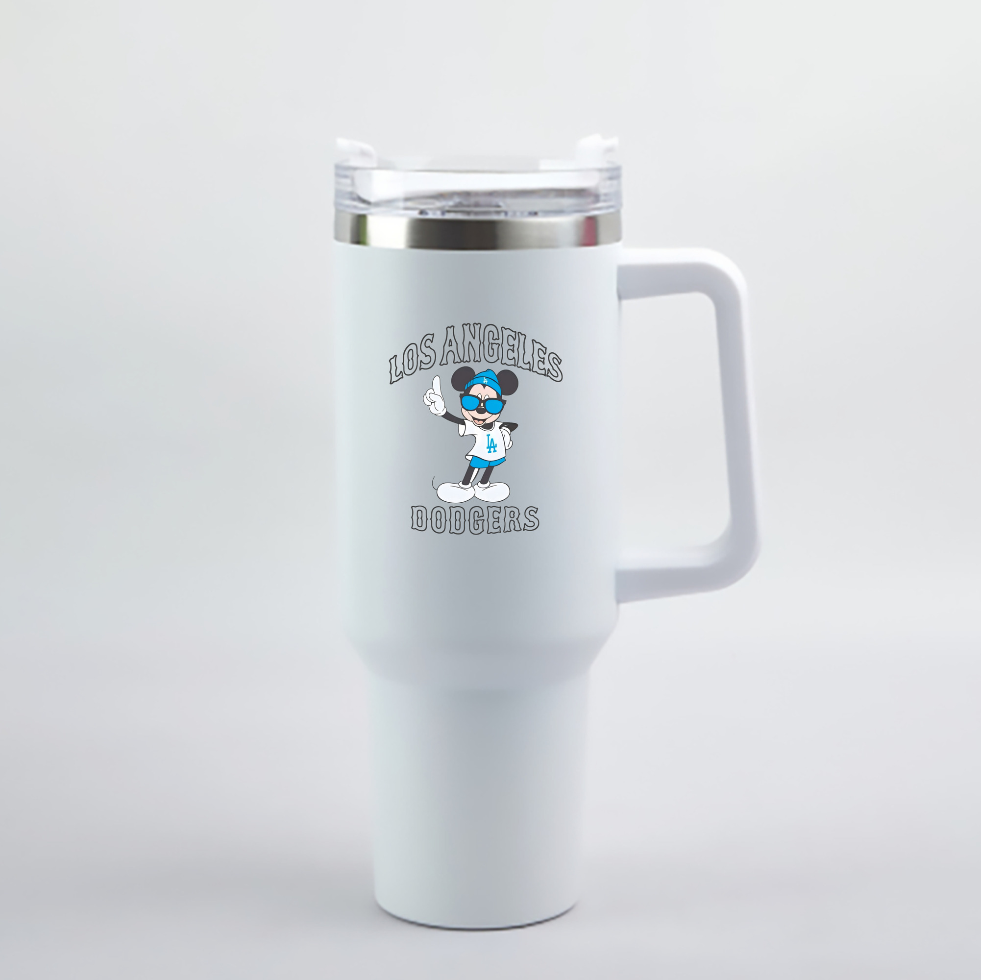  40oz Handle Car Cup With Crystal Sticker Design – Durable Stainless Steel Travel Mug With Reusable Straw – Double Wall Insulated