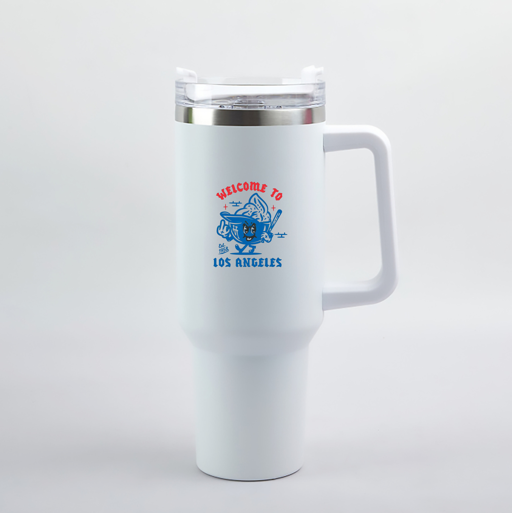  40oz Handle Car Tumbler – Durable Stainless Steel Travel Mug With UV Print – Double Wall Insulated, Fits Most Car Cup Holders